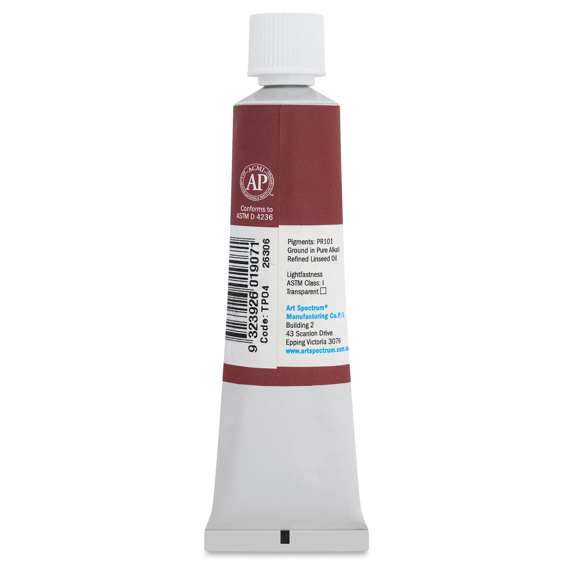 Art Spectrum Artists' Oil Paint - Transparent Pink Oxide, 40 ml back