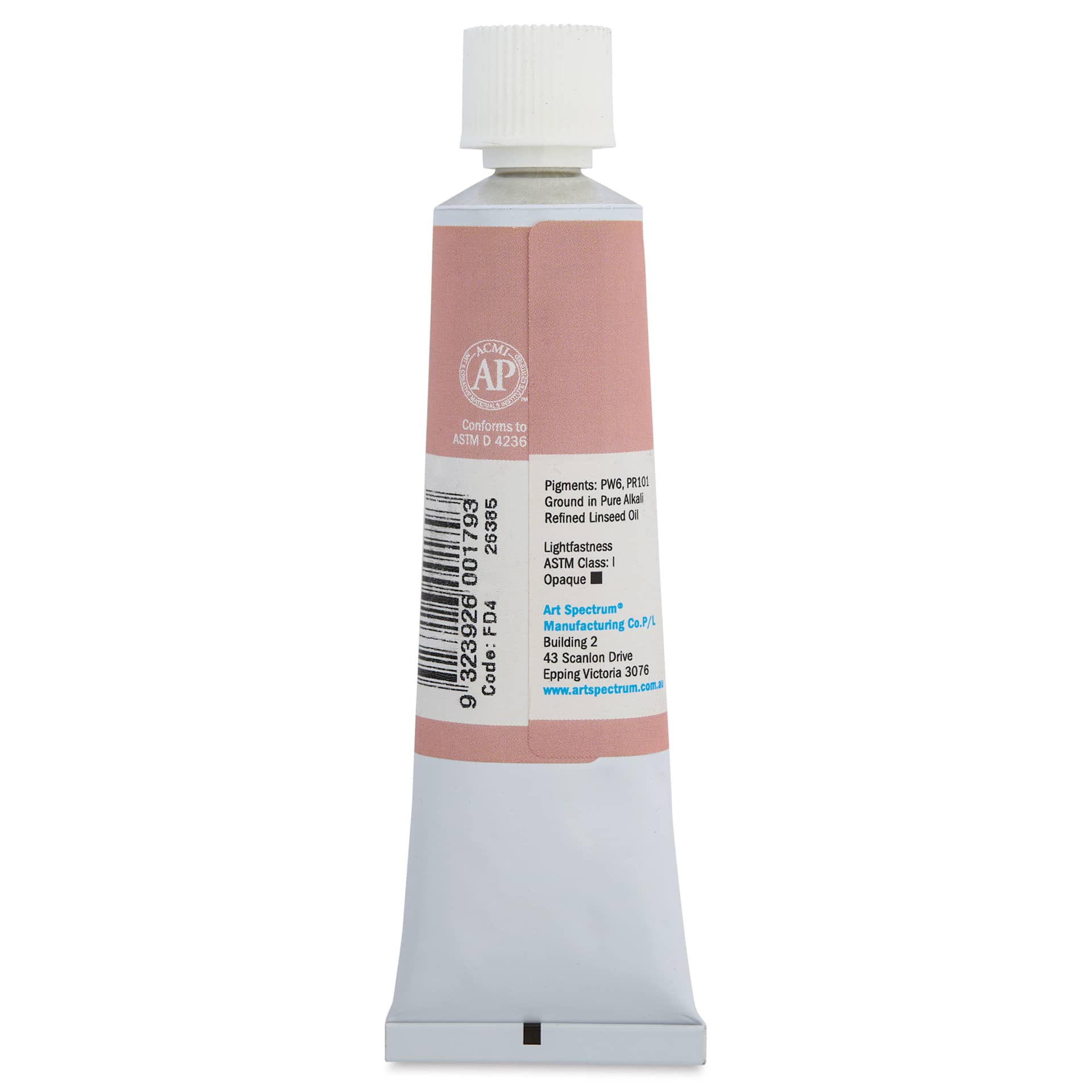 Art Spectrum Artists' Oil Paint - Dusty Pink Deep, 40 ml back