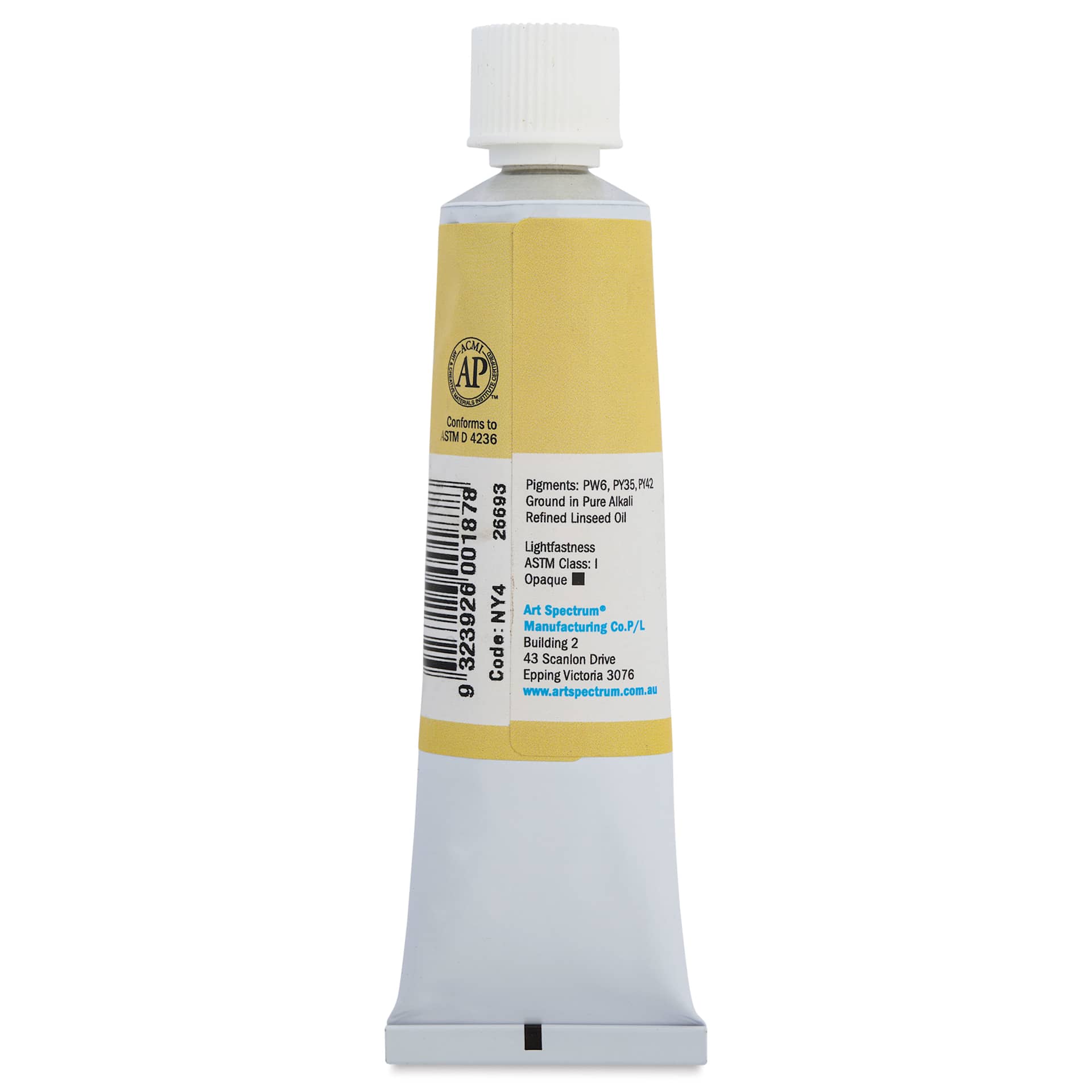 Art Spectrum Artists' Oil Paint - Naples Yellow, 40 ml back