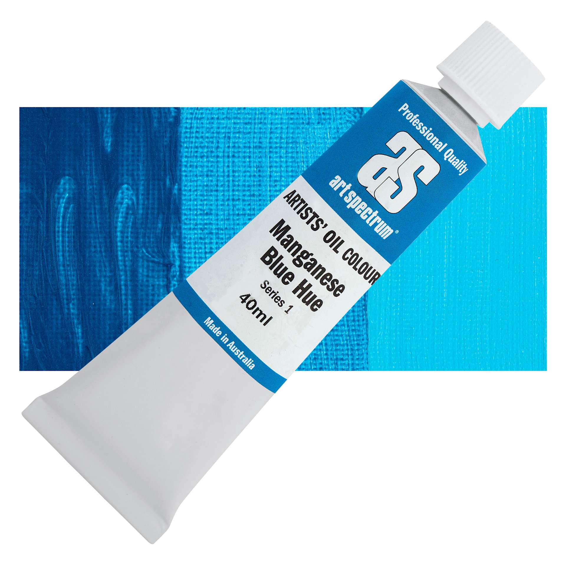 Art Spectrum Artists' Oil Paint - Manganese Blue Hue, 40 ml tube and swatch