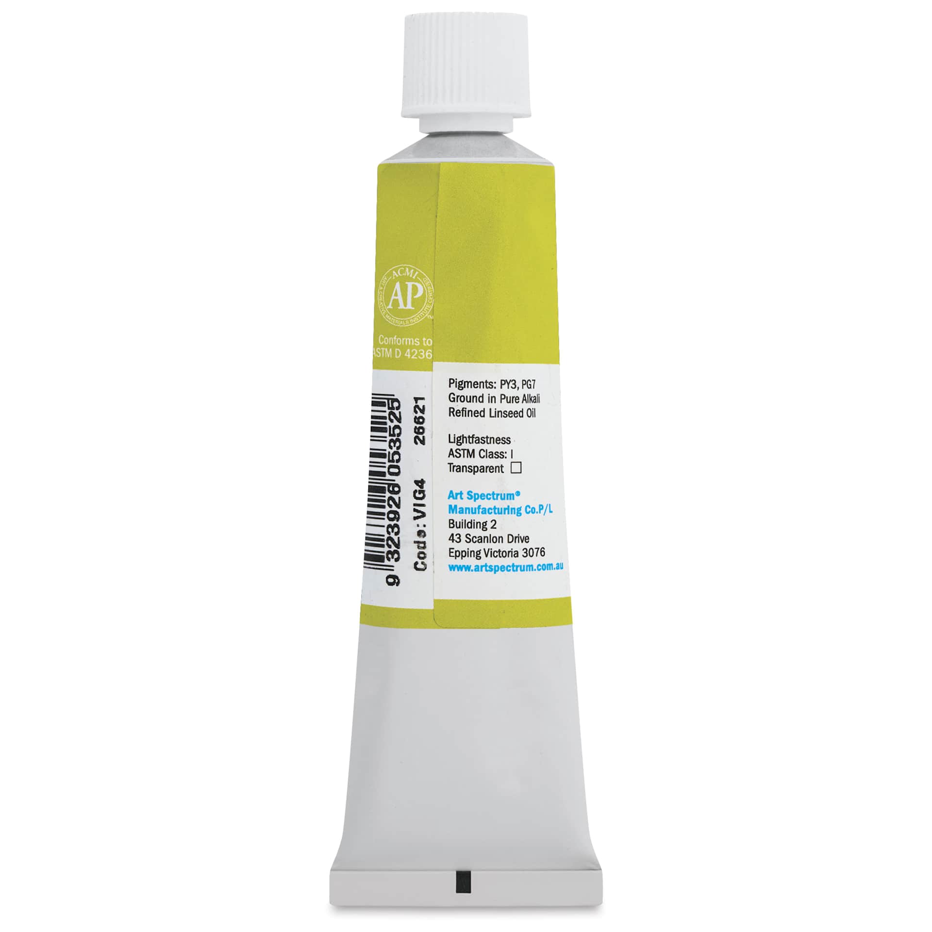Art Spectrum Artists' Oil Paint - Vibrant Green, 40 ml back
