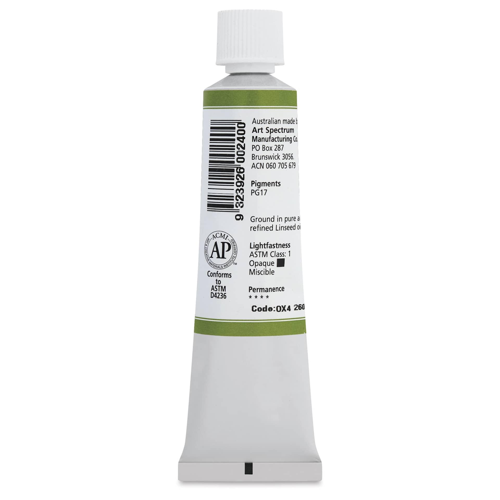 Art Spectrum Artists' Oil Paint - Oxide of Chromium, 40 ml back