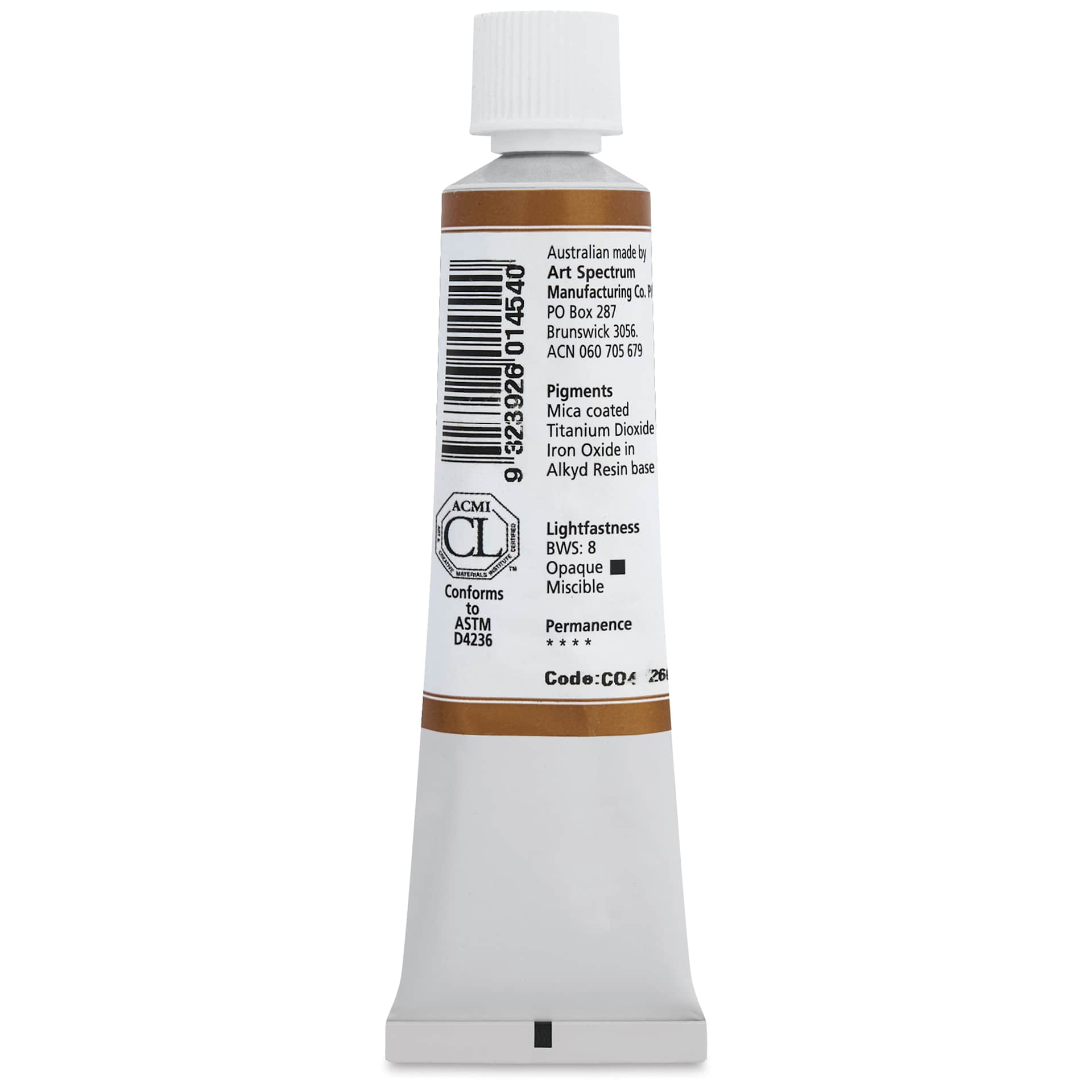 Art Spectrum Artists' Oil Paint - Copper, 40 ml back