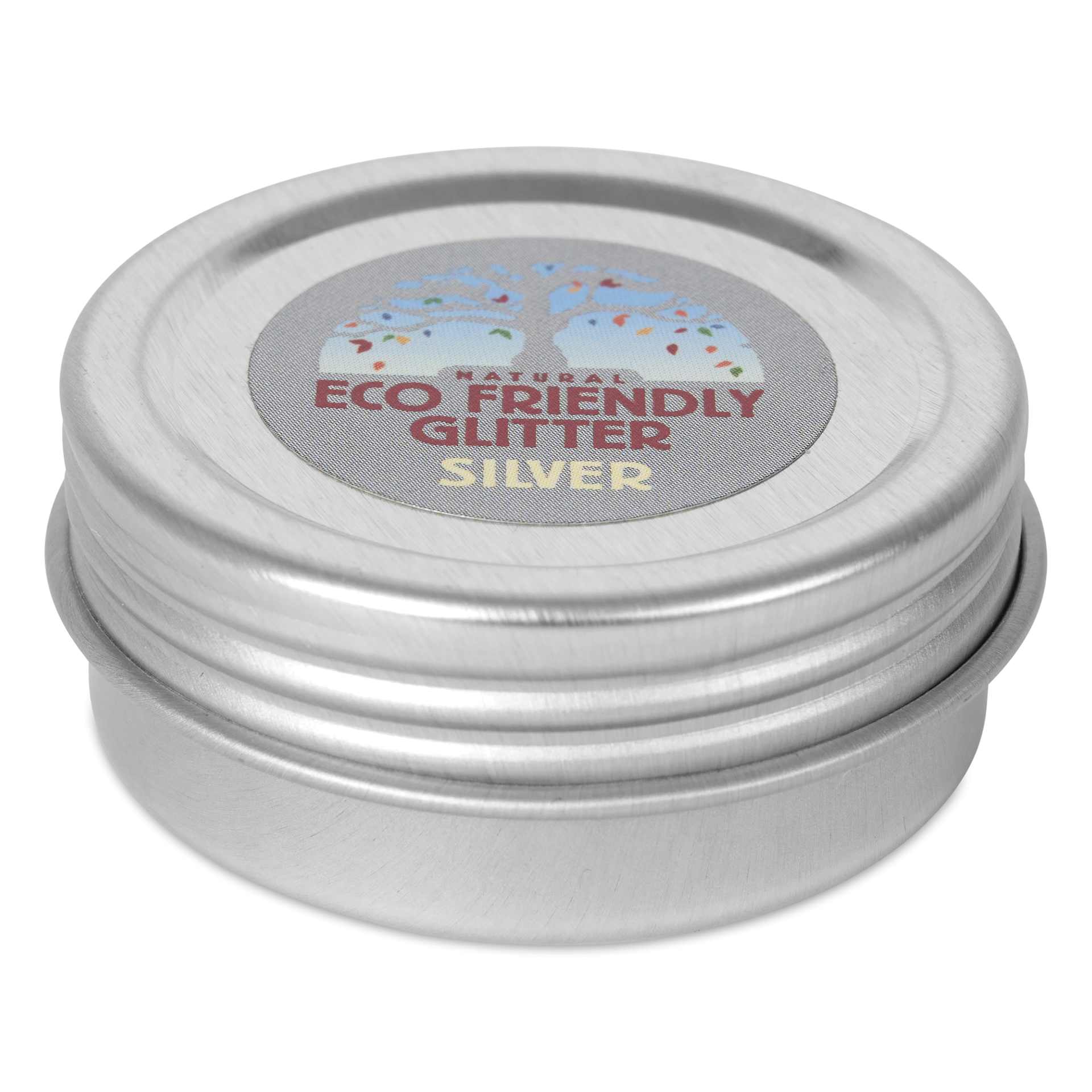 Natural Earth Paint Eco-Friendly Cosmetic Glitter - Silver, 10 g side