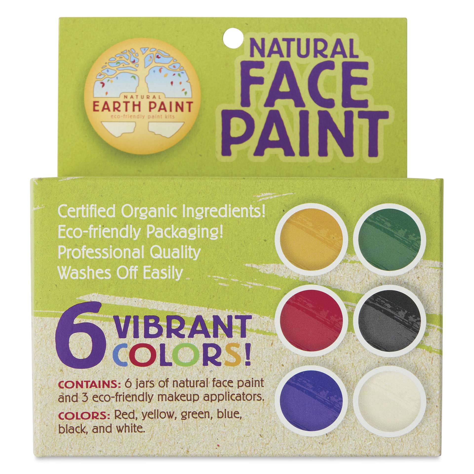 Natural Earth Paint Natural Face Paints - Set of 9, Assorted Colors front of package