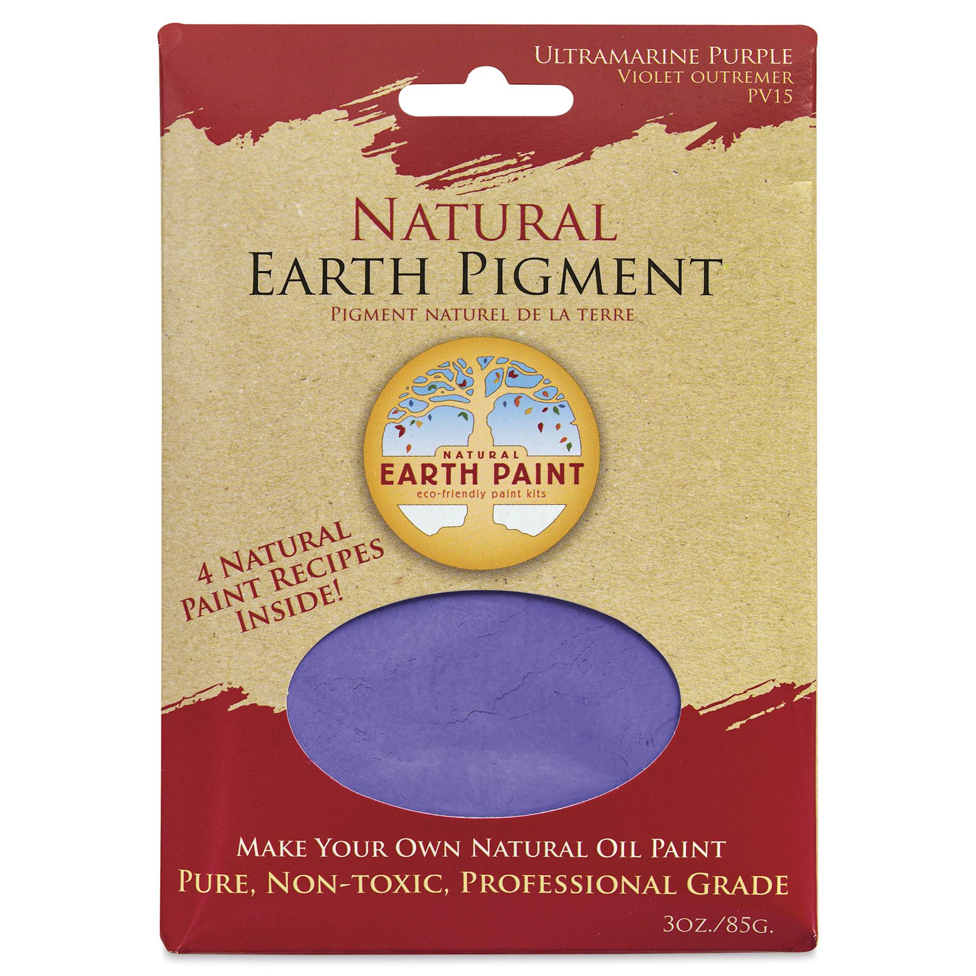Natural Earth Paint Earth & Mineral Pigment - Ultramarine Purple, 3 oz