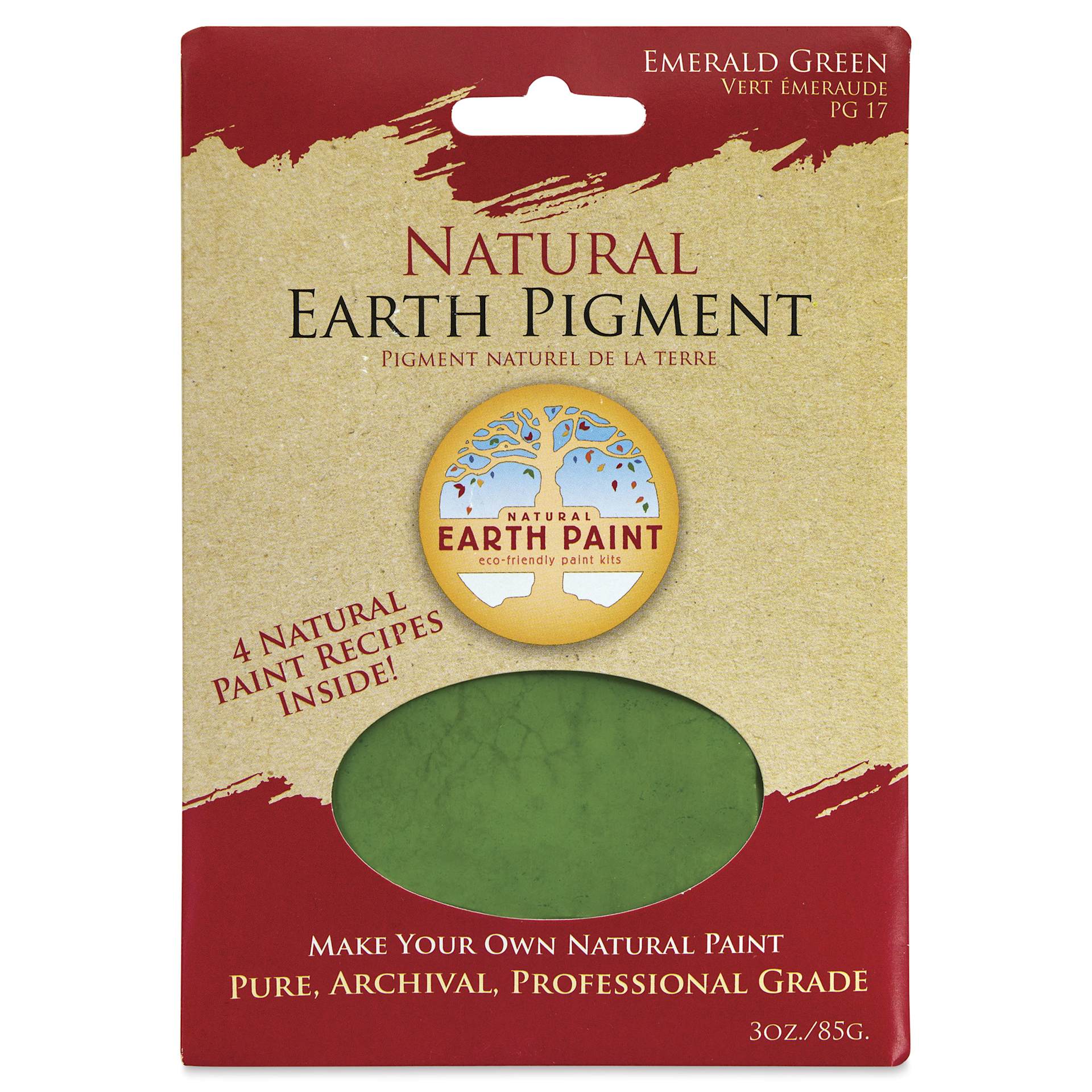 Natural Earth Paint Earth & Mineral Pigment - Emerald Green, 3 oz