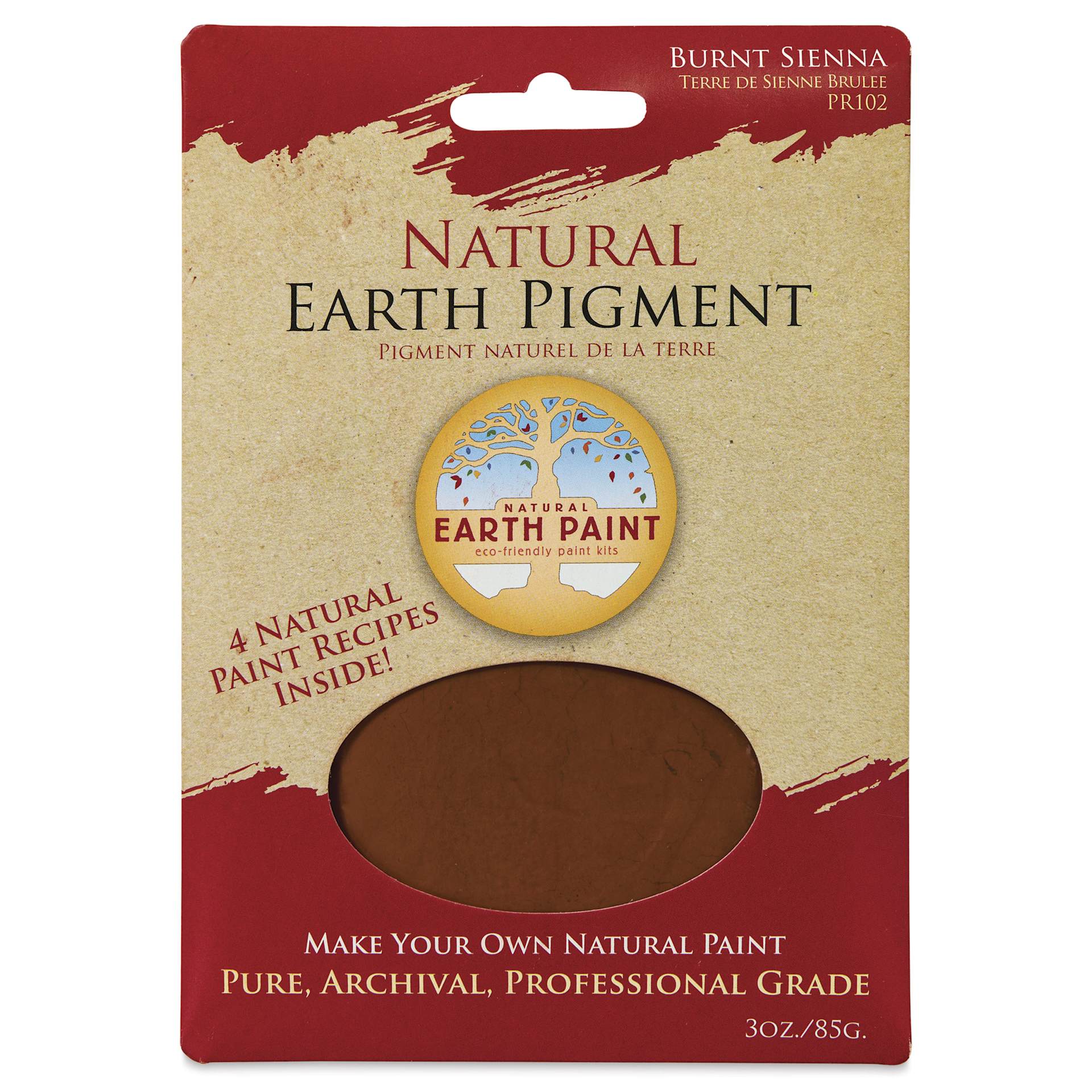 Natural Earth Paint Earth & Mineral Pigment - Burnt Sienna, 3 oz