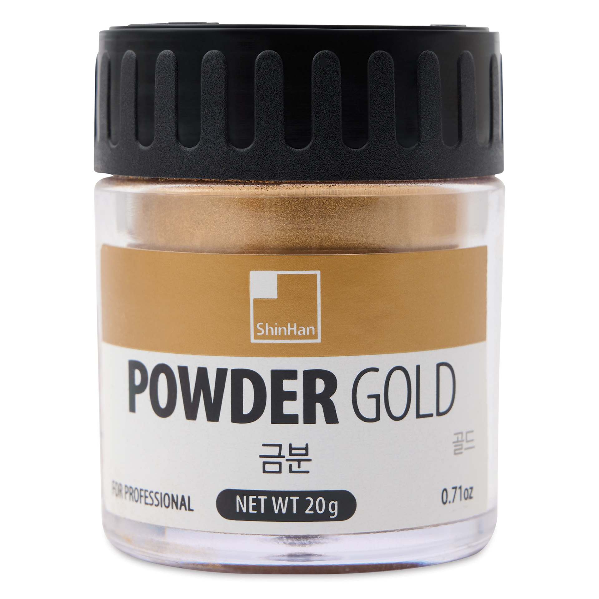 ShinHan Professional Metallic Powder - 15 g, Gold, Jar, front