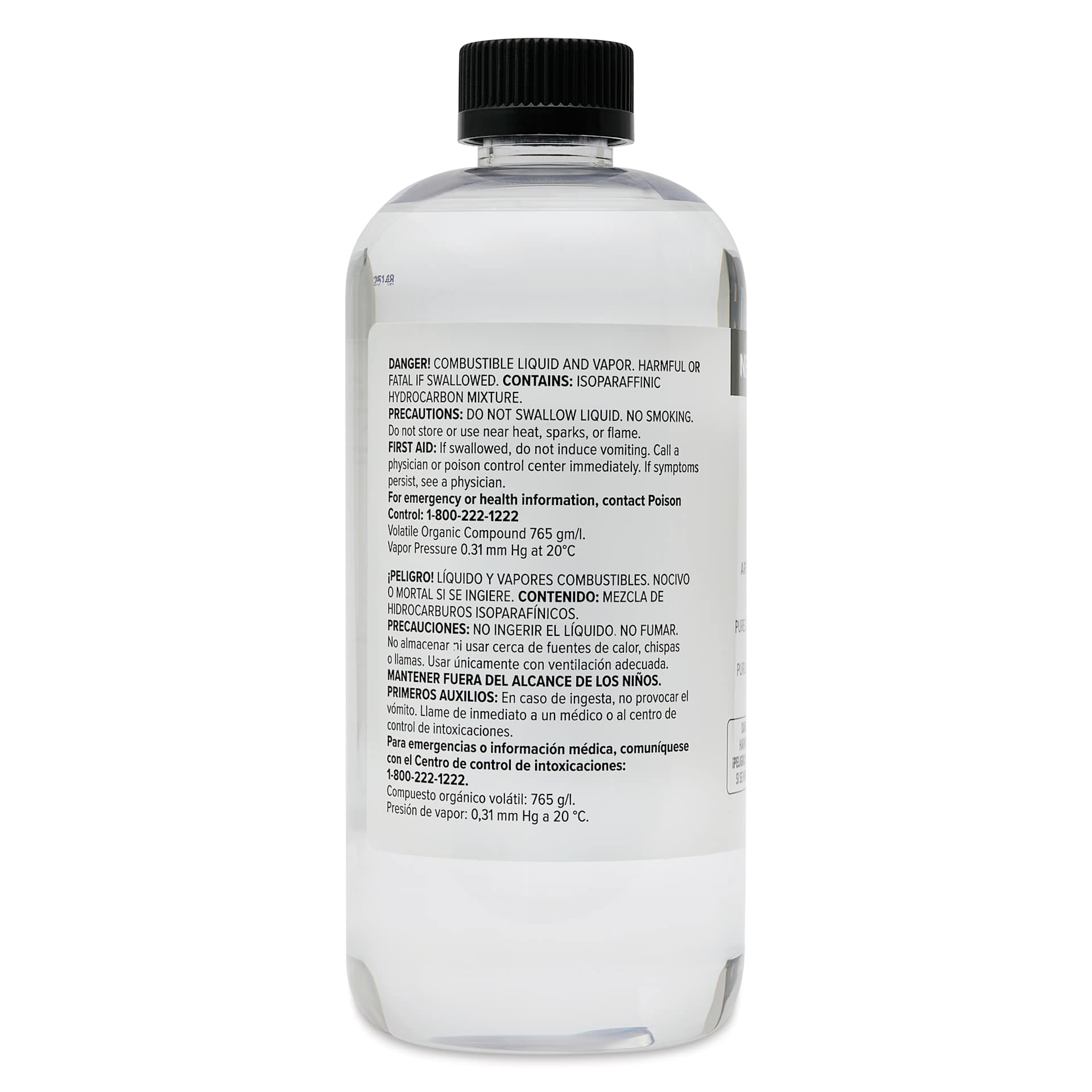 Utrecht NOOD 2 Odorless Thinner - side of 500 ml bottle