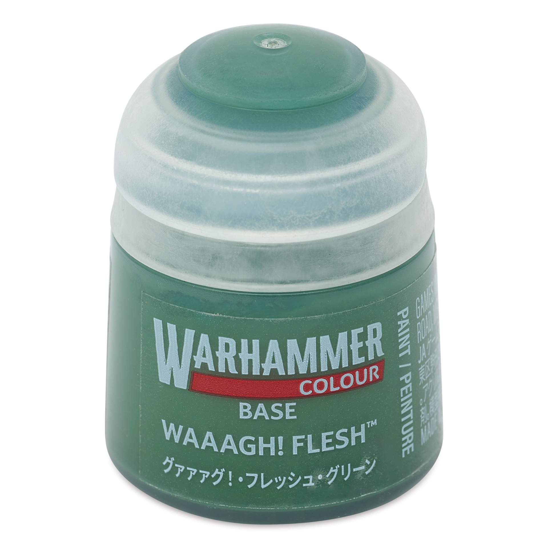Warhammer Base Acrylic Paint - Waaagh! Flesh, 12 ml jar