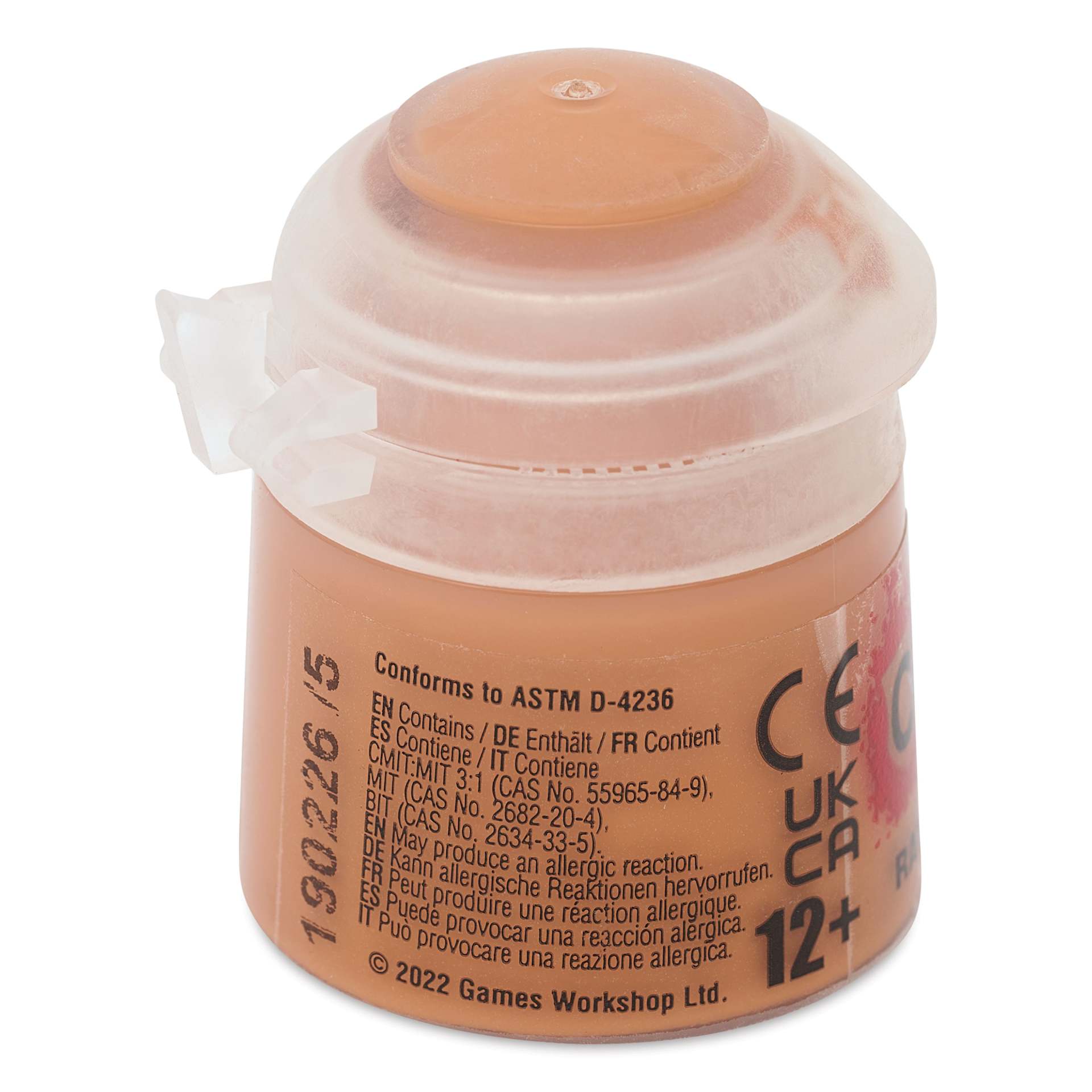 Warhammer Base Acrylic Paint - Ratskin Flesh, 12 ml jar back
