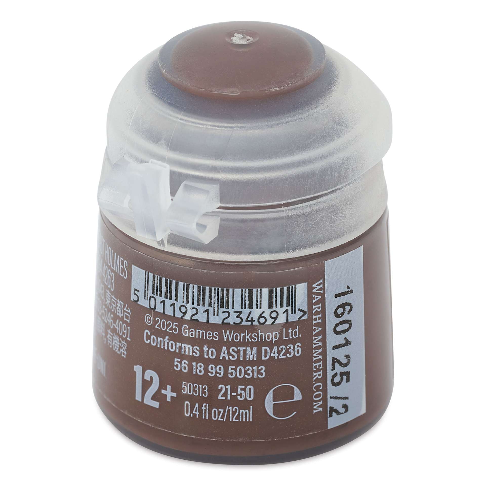 Warhammer Base Acrylic Paint - Catachan Flesh, 12 ml jar back