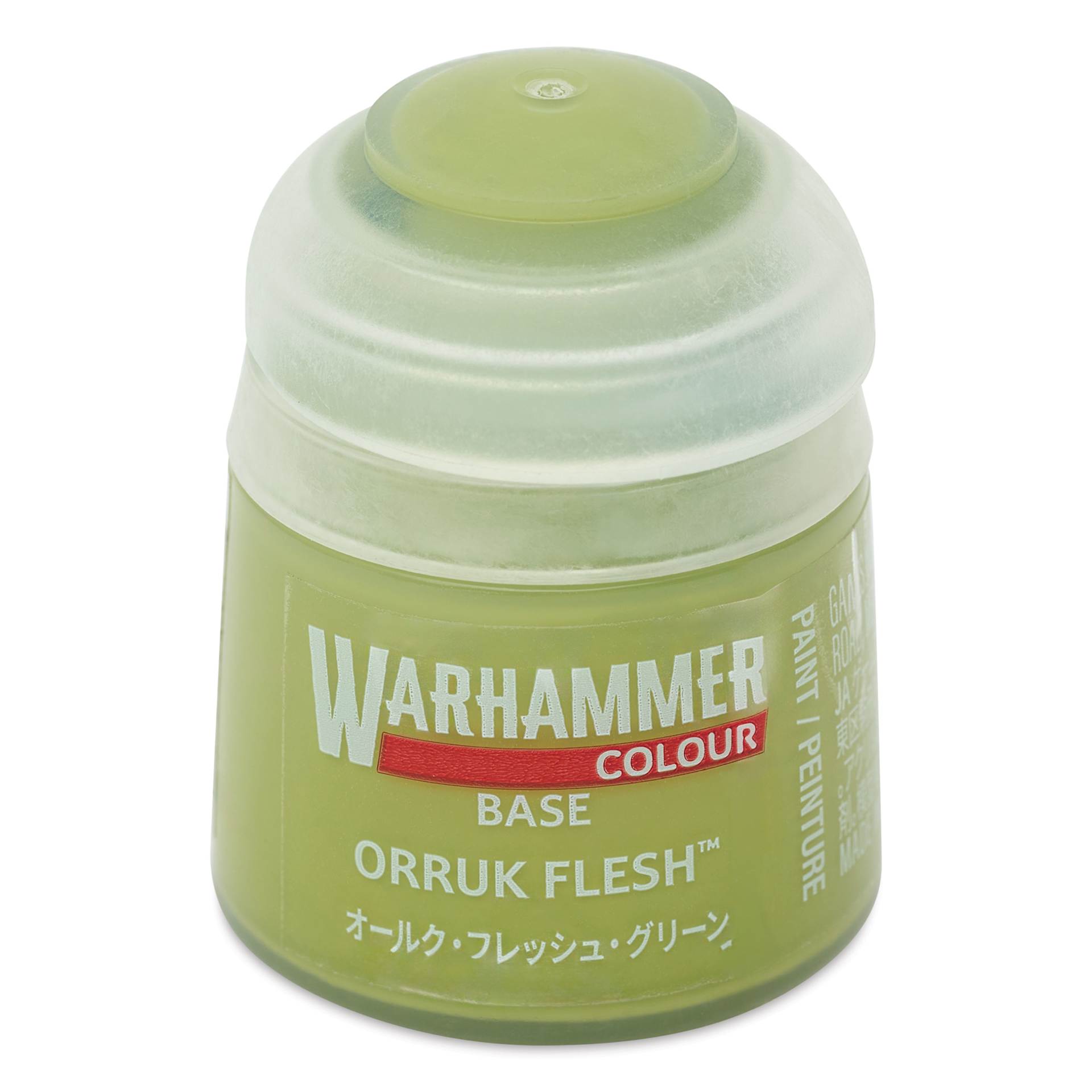 Warhammer Base Acrylic Paint - Orruk Flesh, 12 ml jar