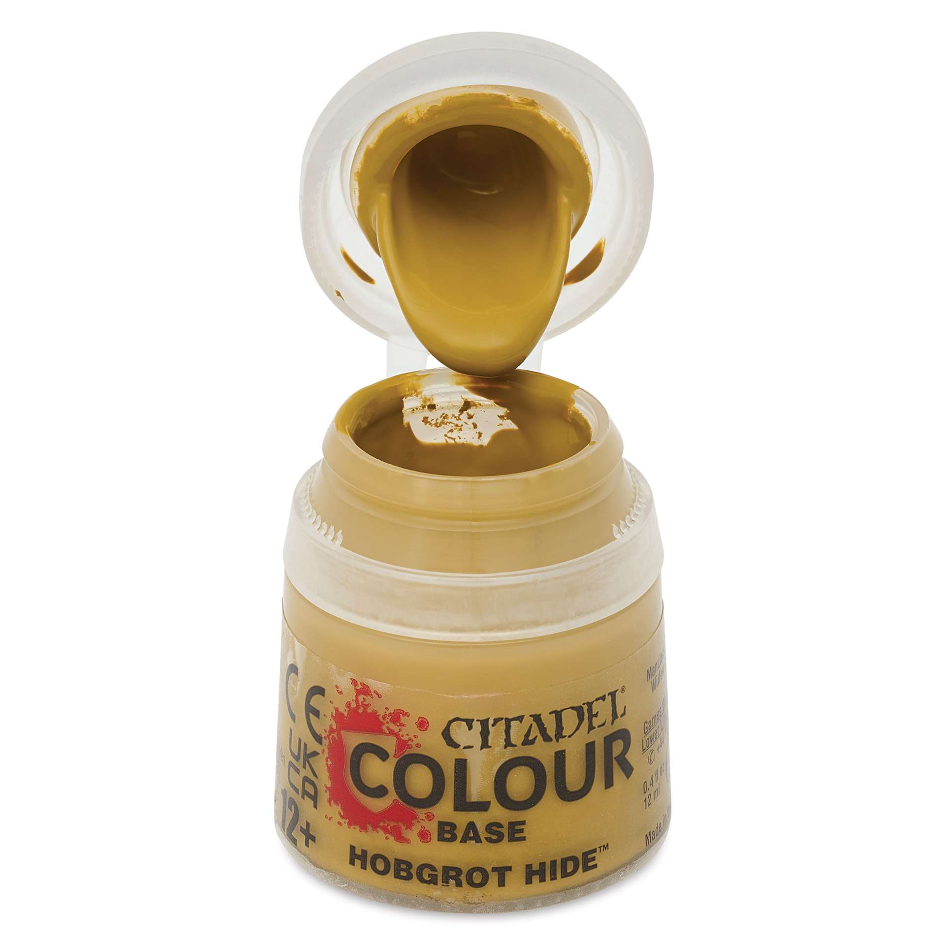 Warhammer Base Acrylic Paint - Hobgrot Hide, 12 ml jar open