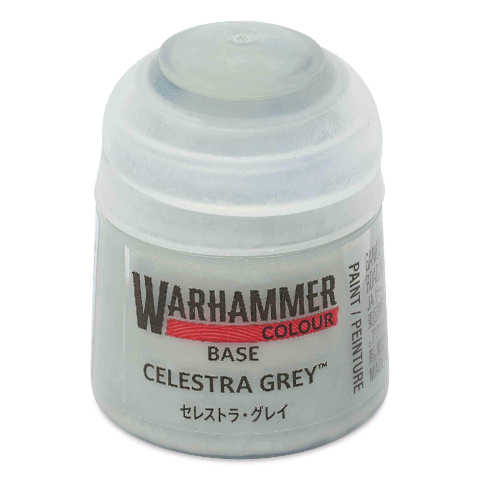 Warhammer Base Acrylic Paint - Celestra Grey, 12 ml jar