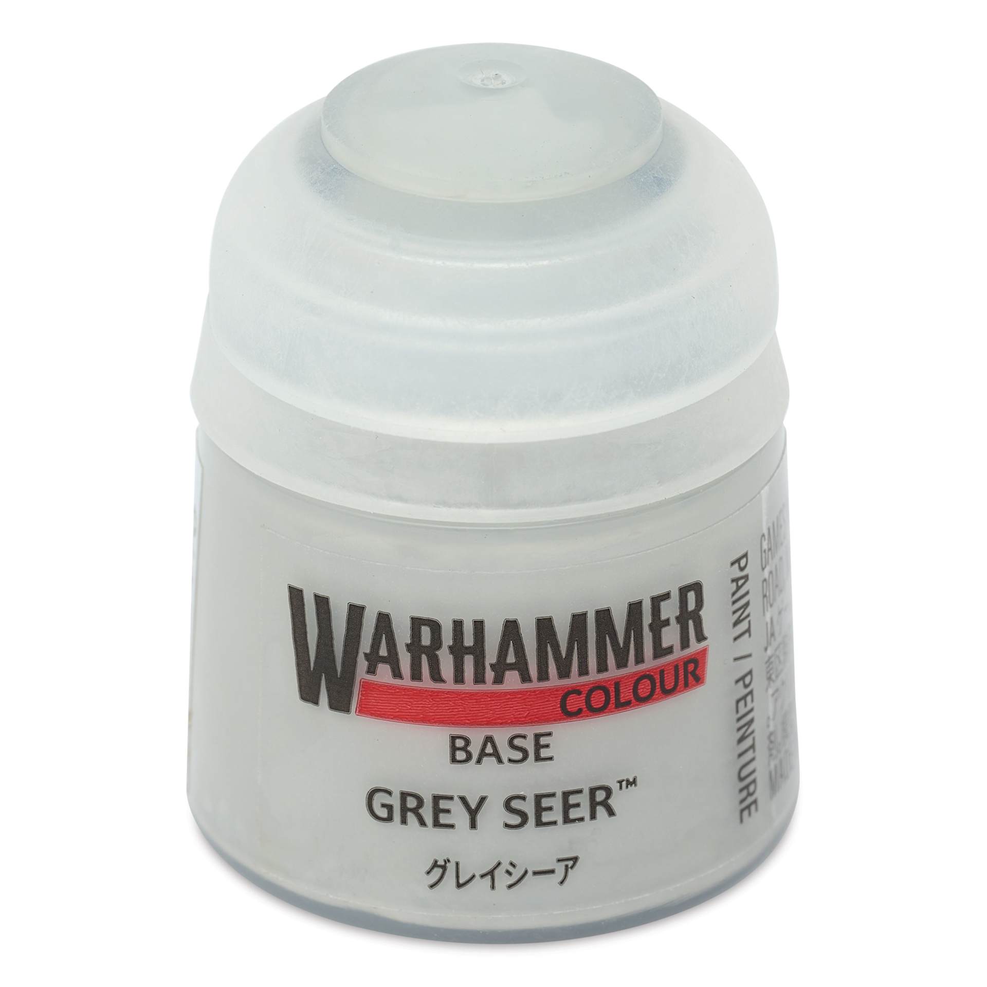 Warhammer Base Acrylic Paint - Grey Seer, 12 ml jar