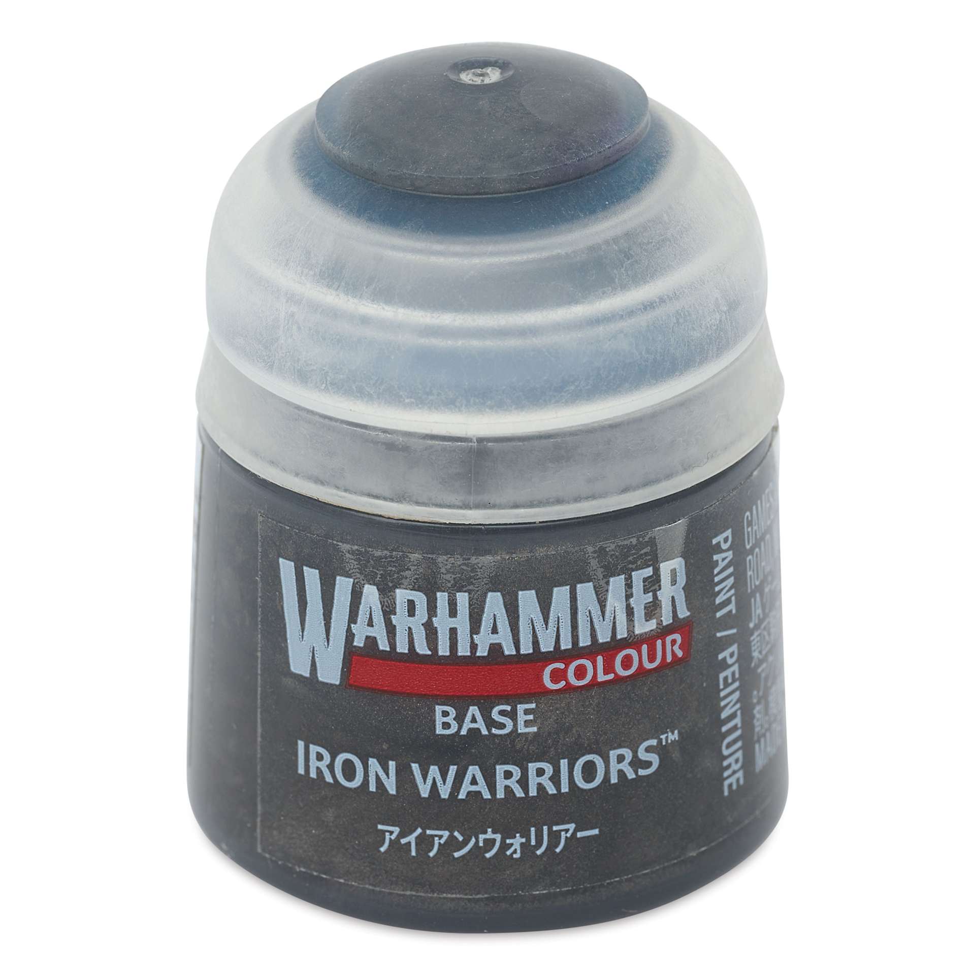 Warhammer Base Acrylic Paint - Iron Warriors, 12 ml jar