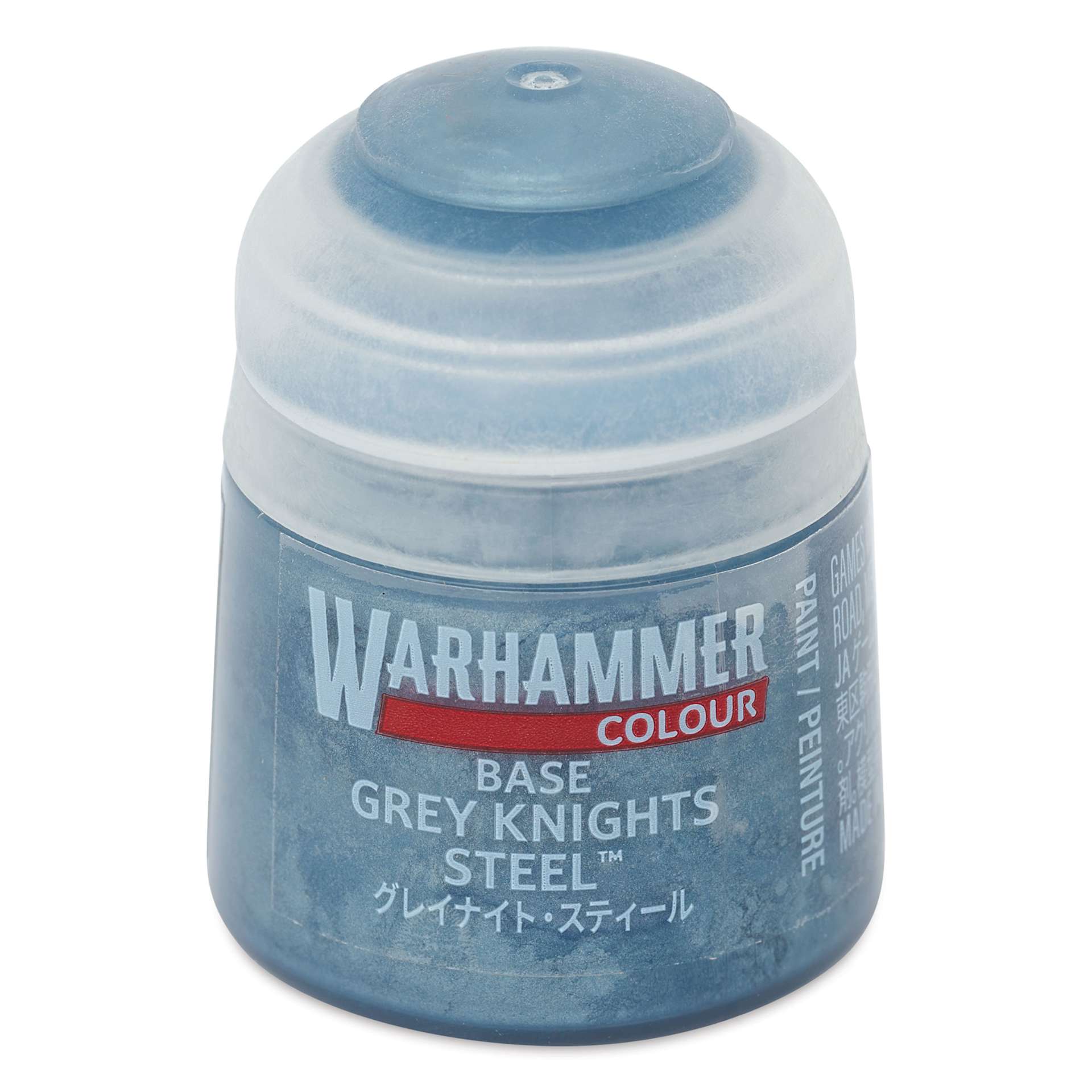 Warhammer Base Acrylic Paint - Grey Knights Steel, 12 ml jar