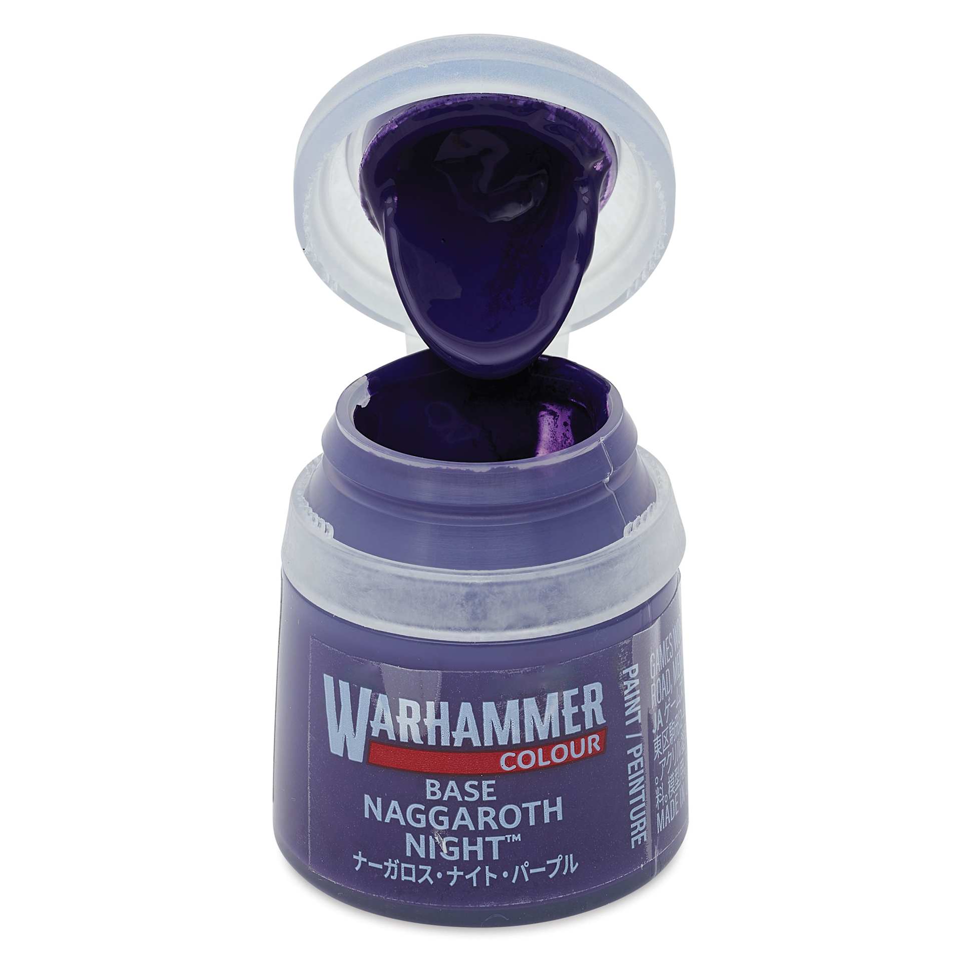 Warhammer Base Acrylic Paint - Naggaroth Night open