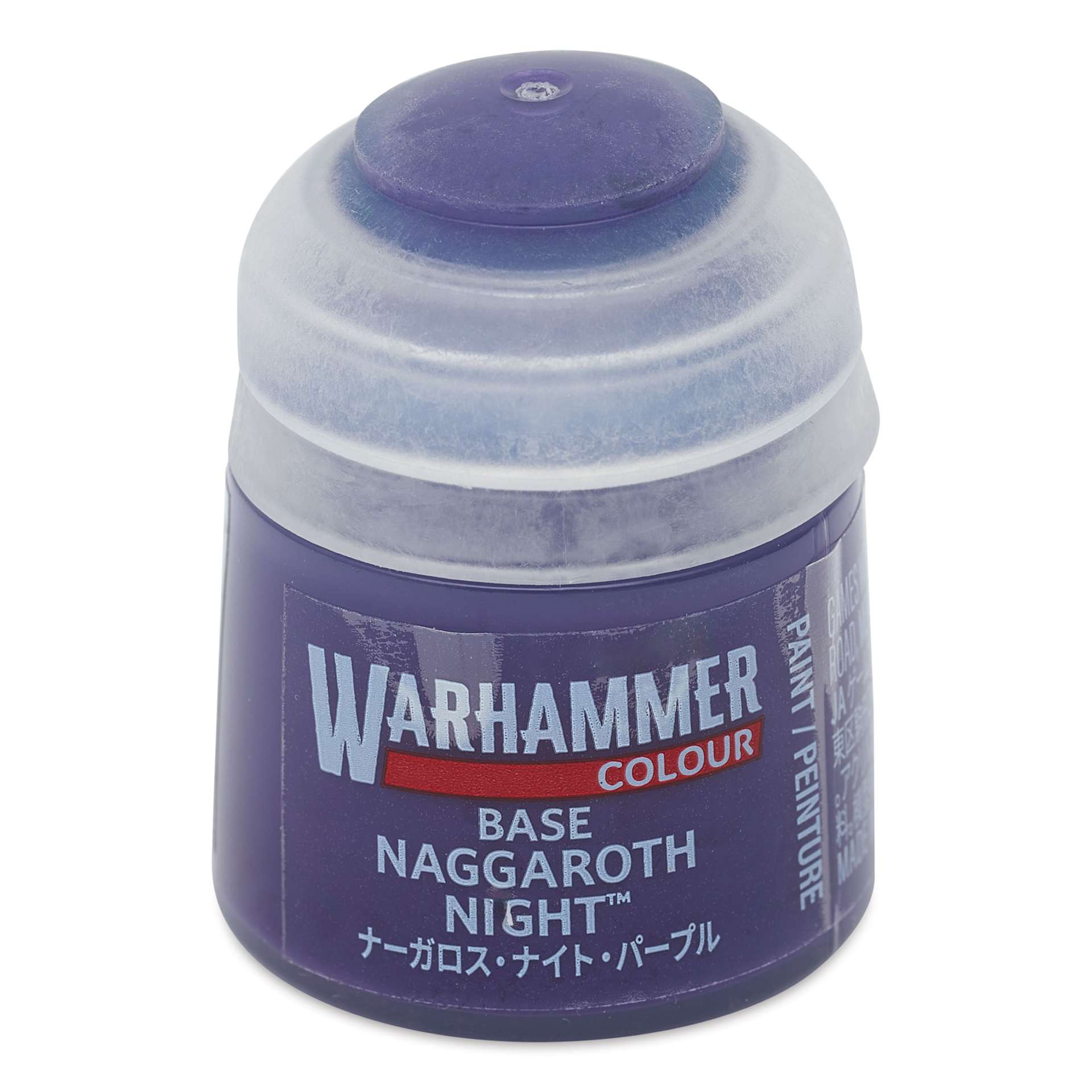 Warhammer Base Acrylic Paint - Naggaroth Night, 12 ml jar
