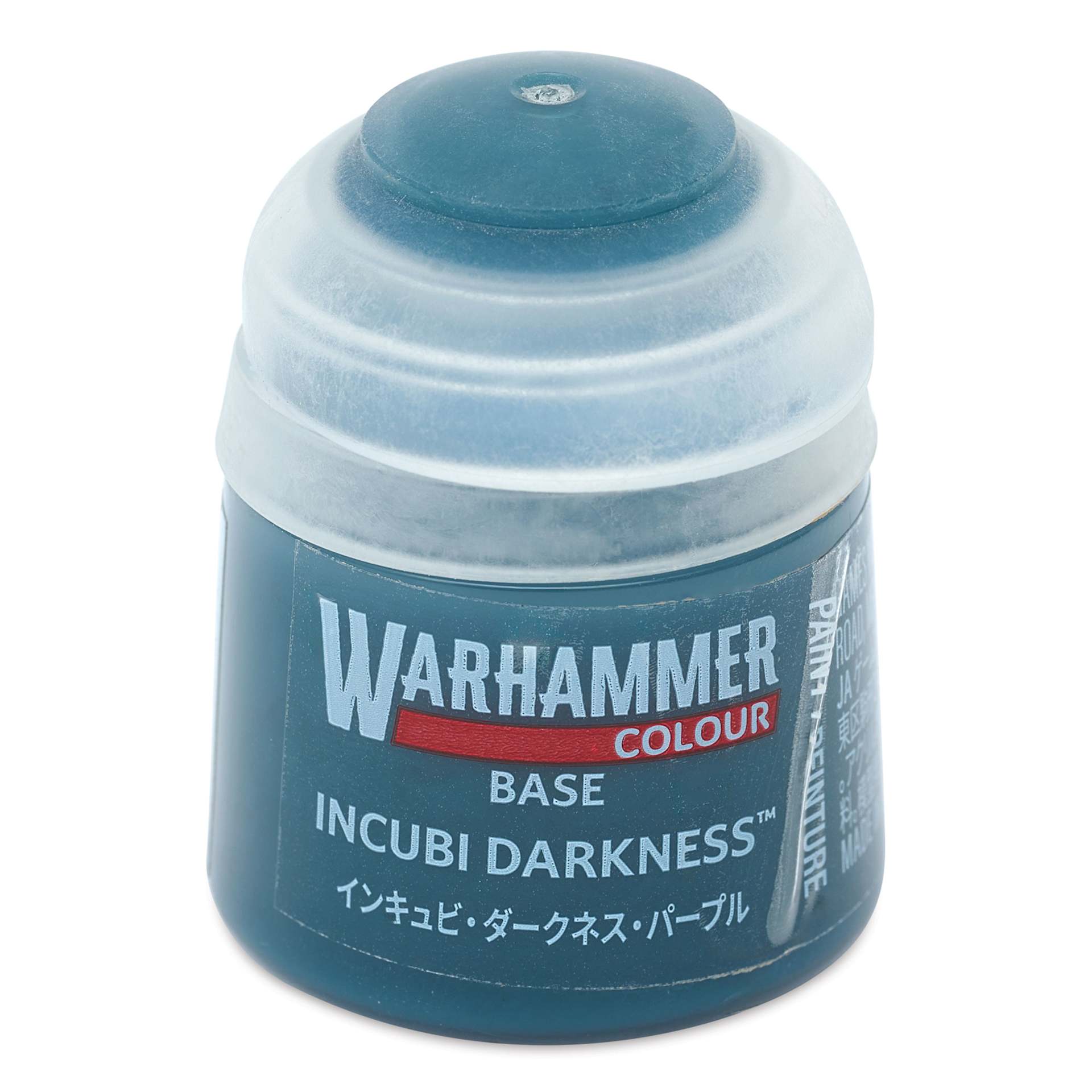 Warhammer Base Acrylic Paint - Incubi Darkness, 12 ml jar