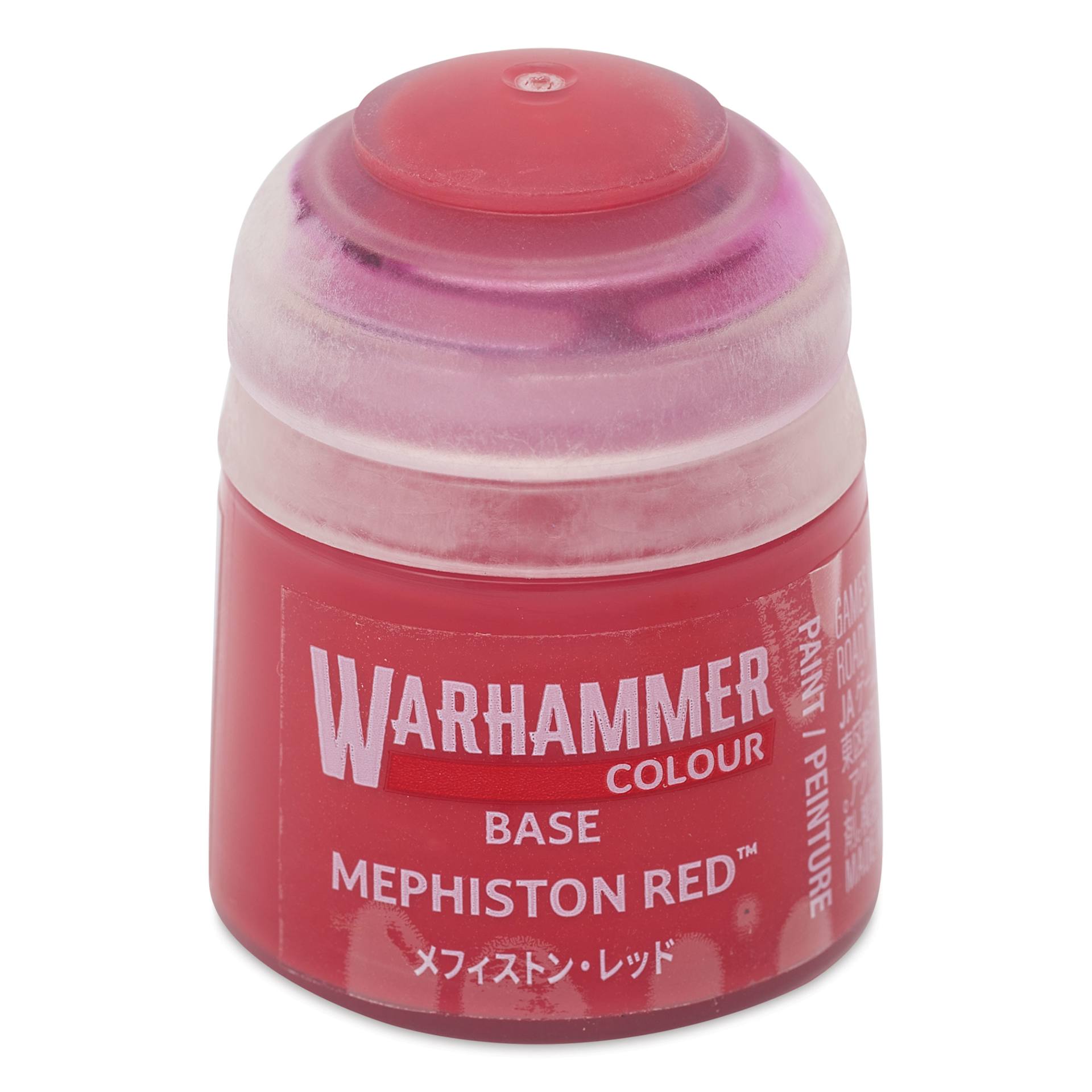 Warhammer Base Acrylic Paint - Mephiston Red, 12 ml jar