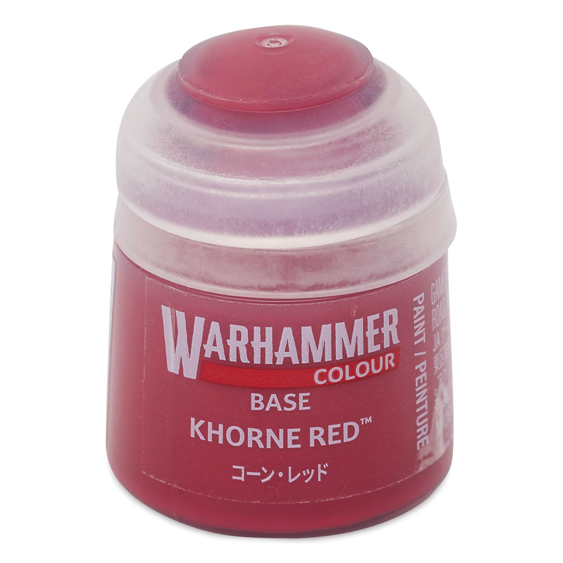 Warhammer Base Acrylic Paint - Khorne Red, 12 ml jar