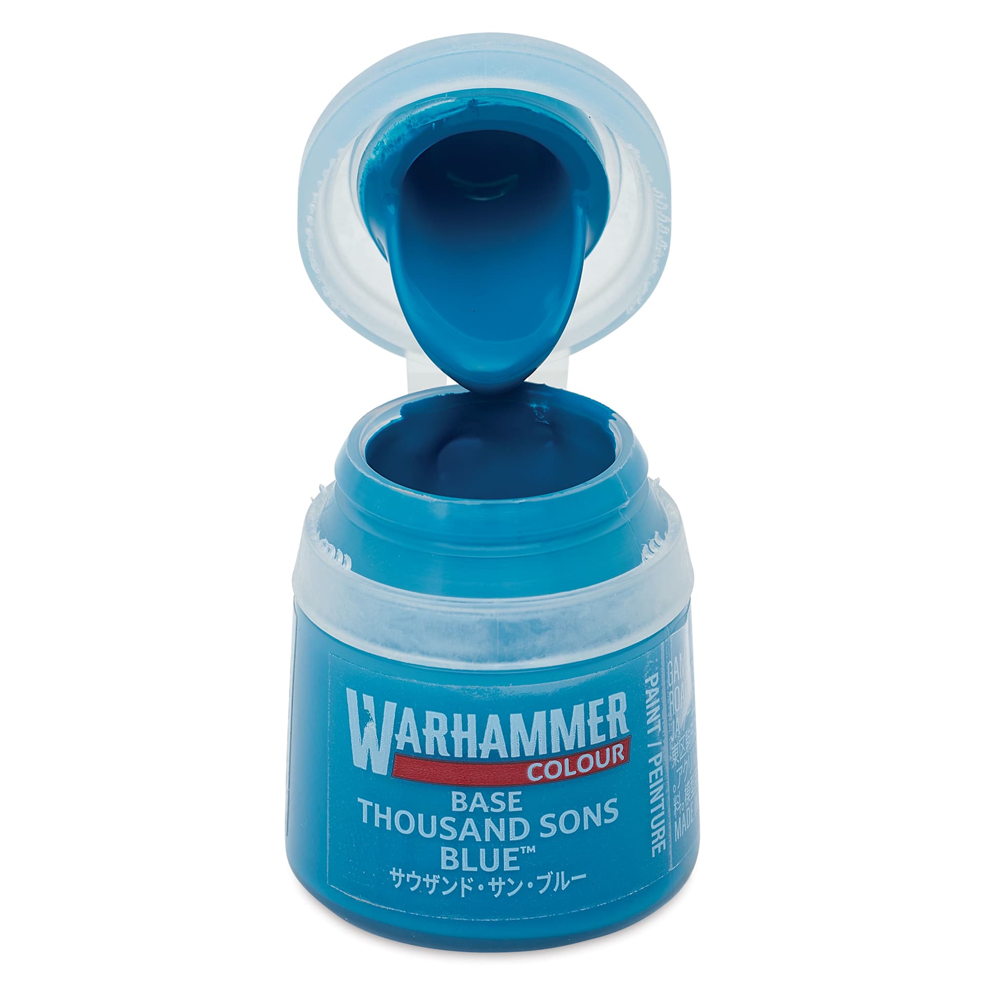 Warhammer Base Acrylic Paint - Thousand Sons Blue, 12 ml jar open