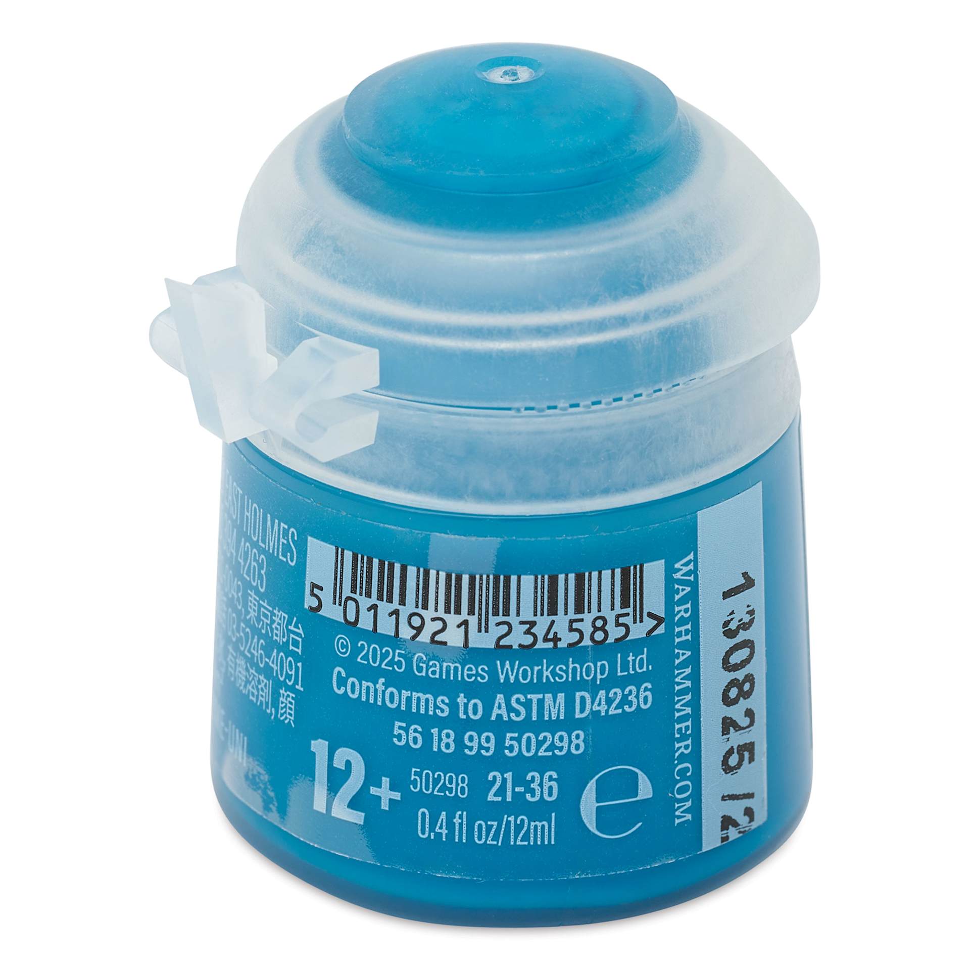 Warhammer Base Acrylic Paint - Thousand Sons Blue, 12 ml jar back