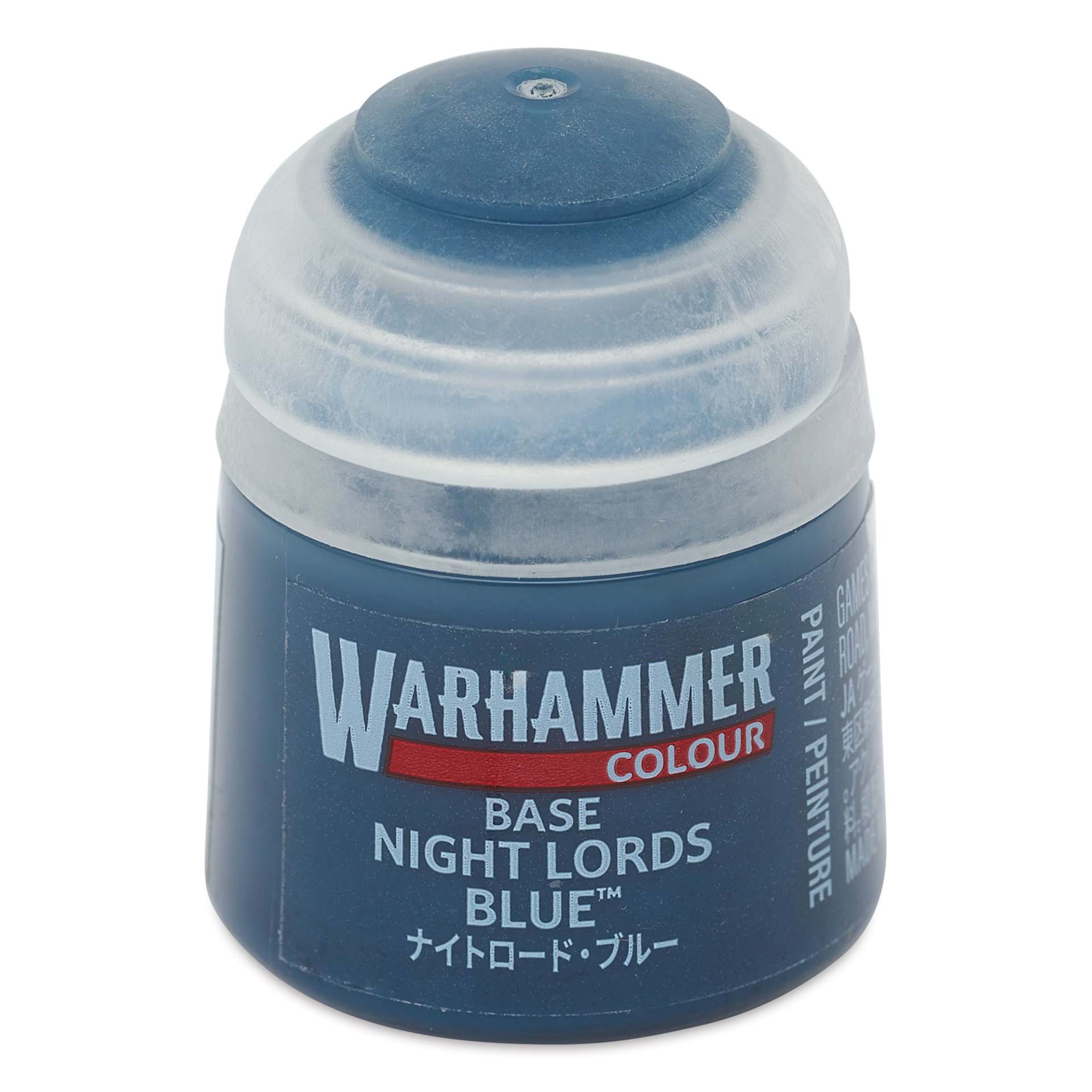 Warhammer Base Acrylic Paint - Night Lords Blue, 12 ml jar