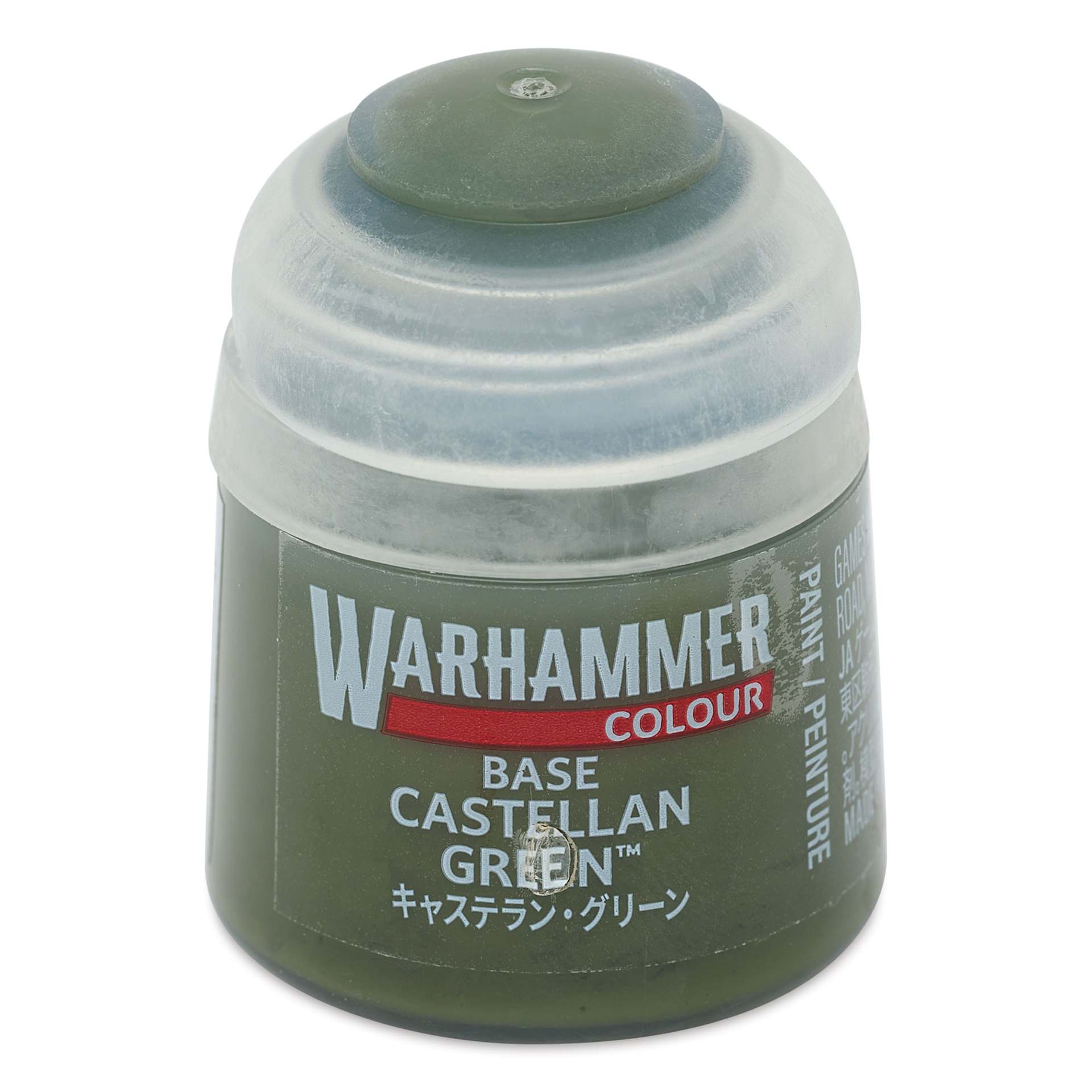 Warhammer Base Acrylic Paint - Castellan Green, 12 ml jar