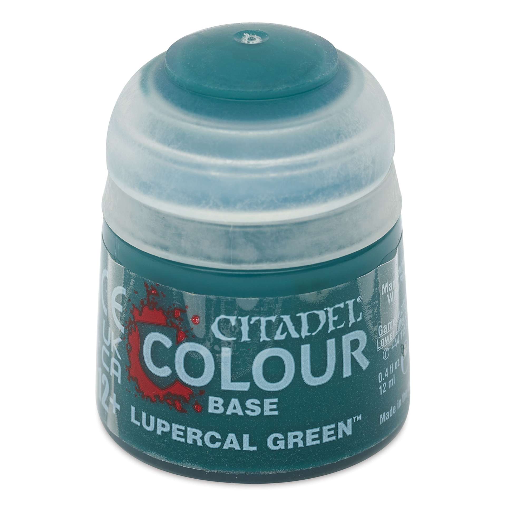 Warhammer Base Acrylic Paint - Lupercal Green, 12 ml jar