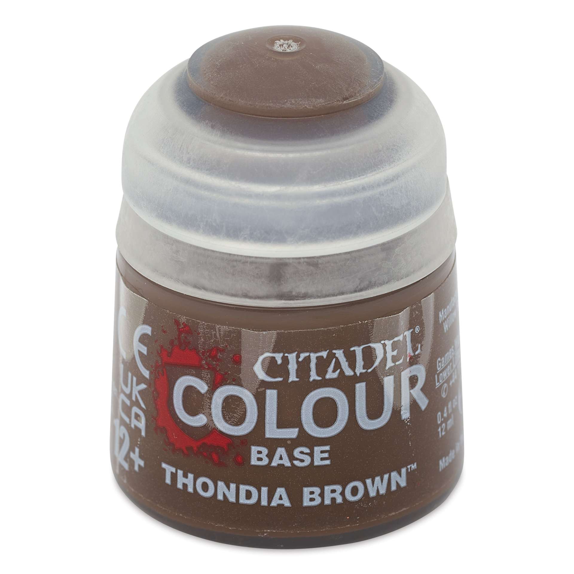 Warhammer Base Acrylic Paint - Thondia Brown, 12 ml jar