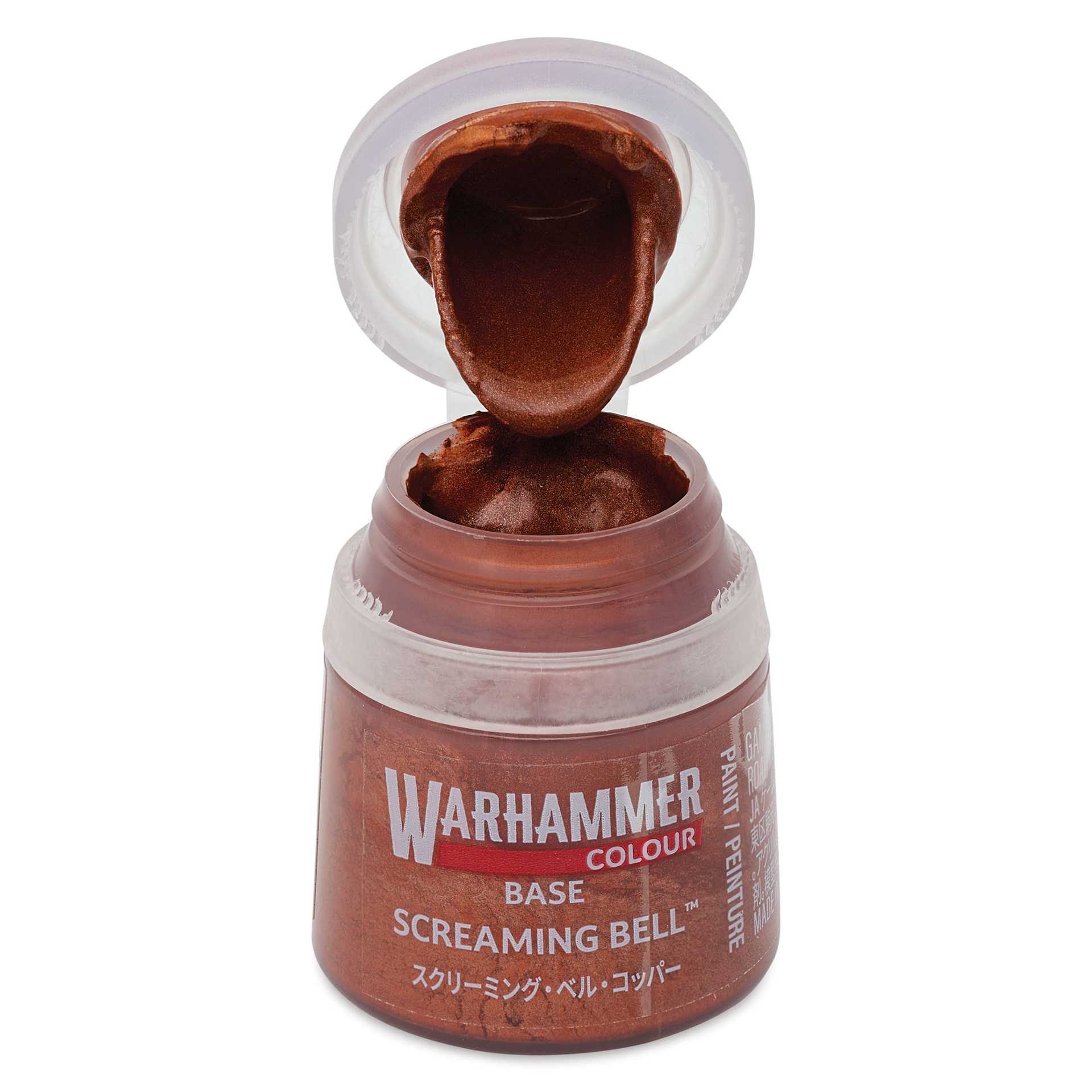 Warhammer Base Acrylic Paint - Screaming Bell, 12 ml jar open