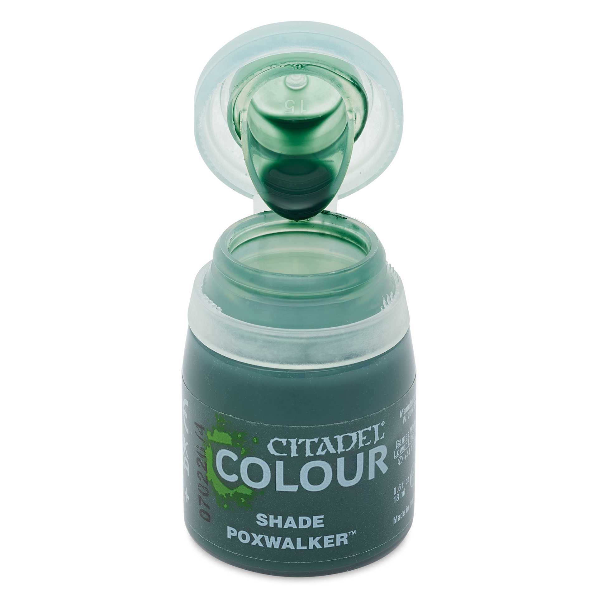 Citadel Shade Acrylic Paint - Poxwalker, 18 ml, bottle, open