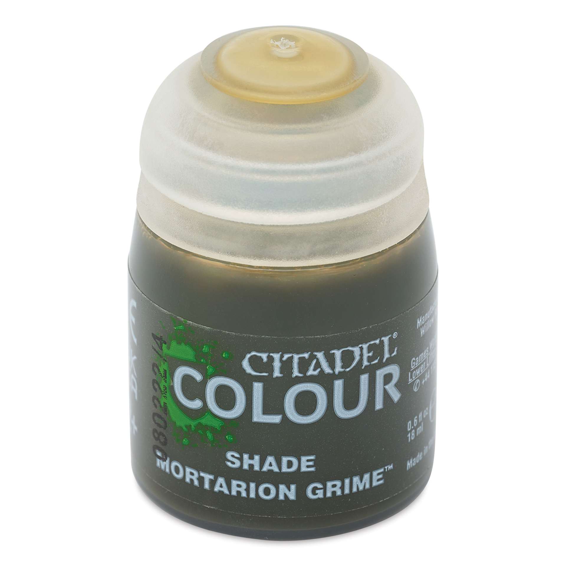 Citadel Shade Acrylic Paint - Mortarion Grime, 18 ml, bottle, front