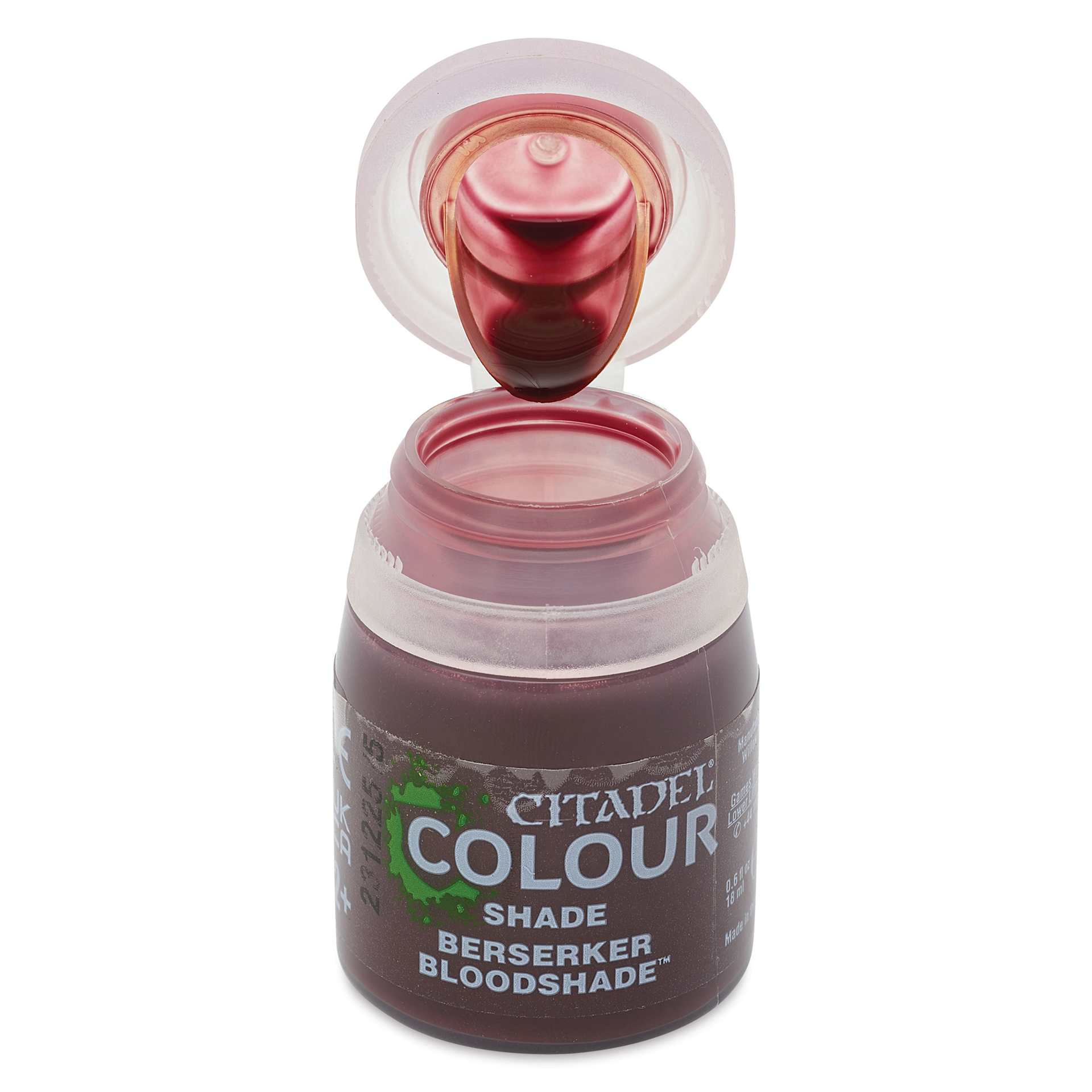 Citadel Shade Acrylic Paint - Berserker Bloodshade, 18 ml, Pkg of 6, open