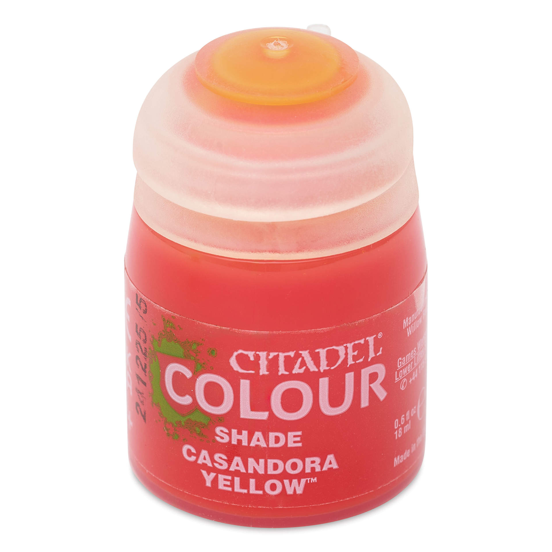 Citadel Shade Acrylic Paint - Casandora Yellow, 18 ml, bottle, front