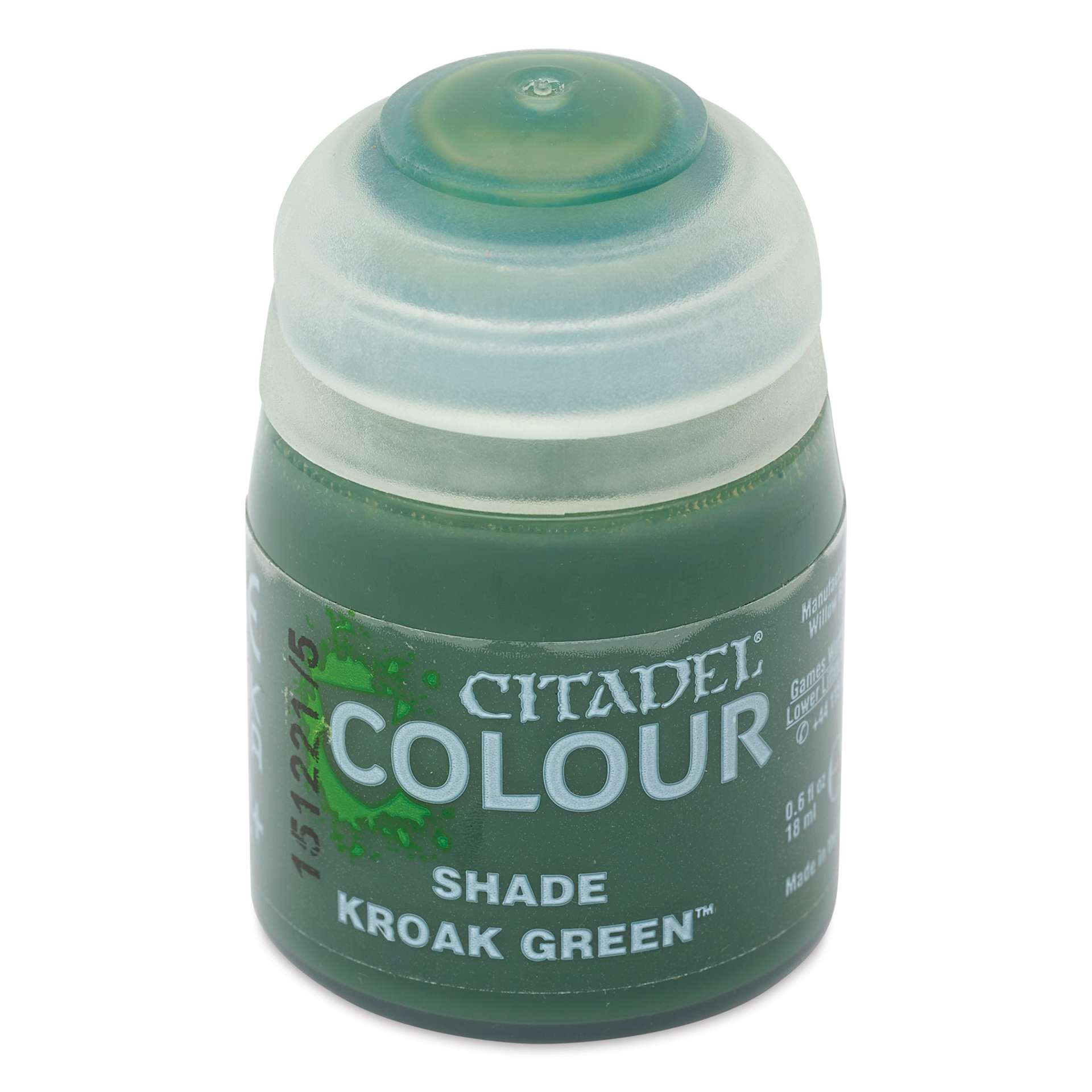 Citadel Shade Acrylic Paint - Kroak Green, 18 ml, bottle, front