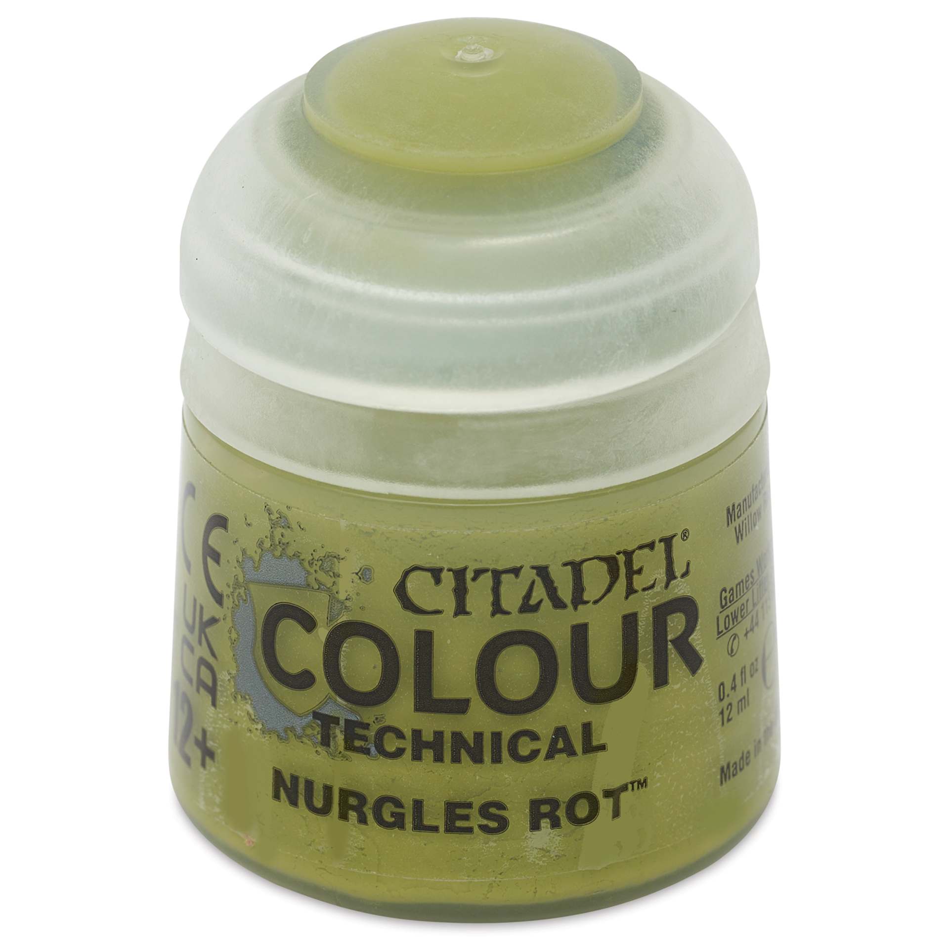Citadel Technical Acrylic Paint - Nurgle's Rot, 12 ml, front of bottle