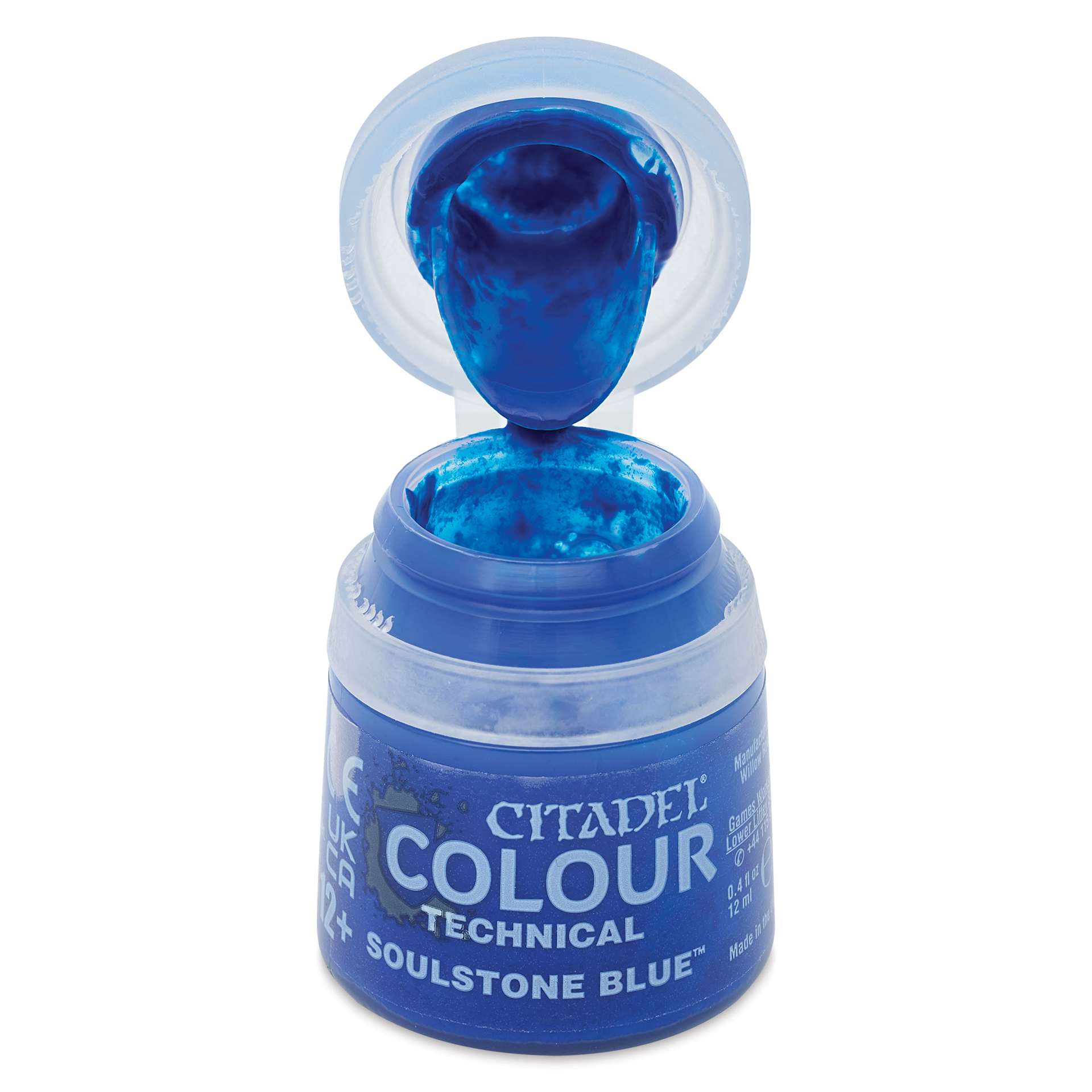 Citadel Technical Acrylic Paint - Soulstone Blue, 12 ml, open