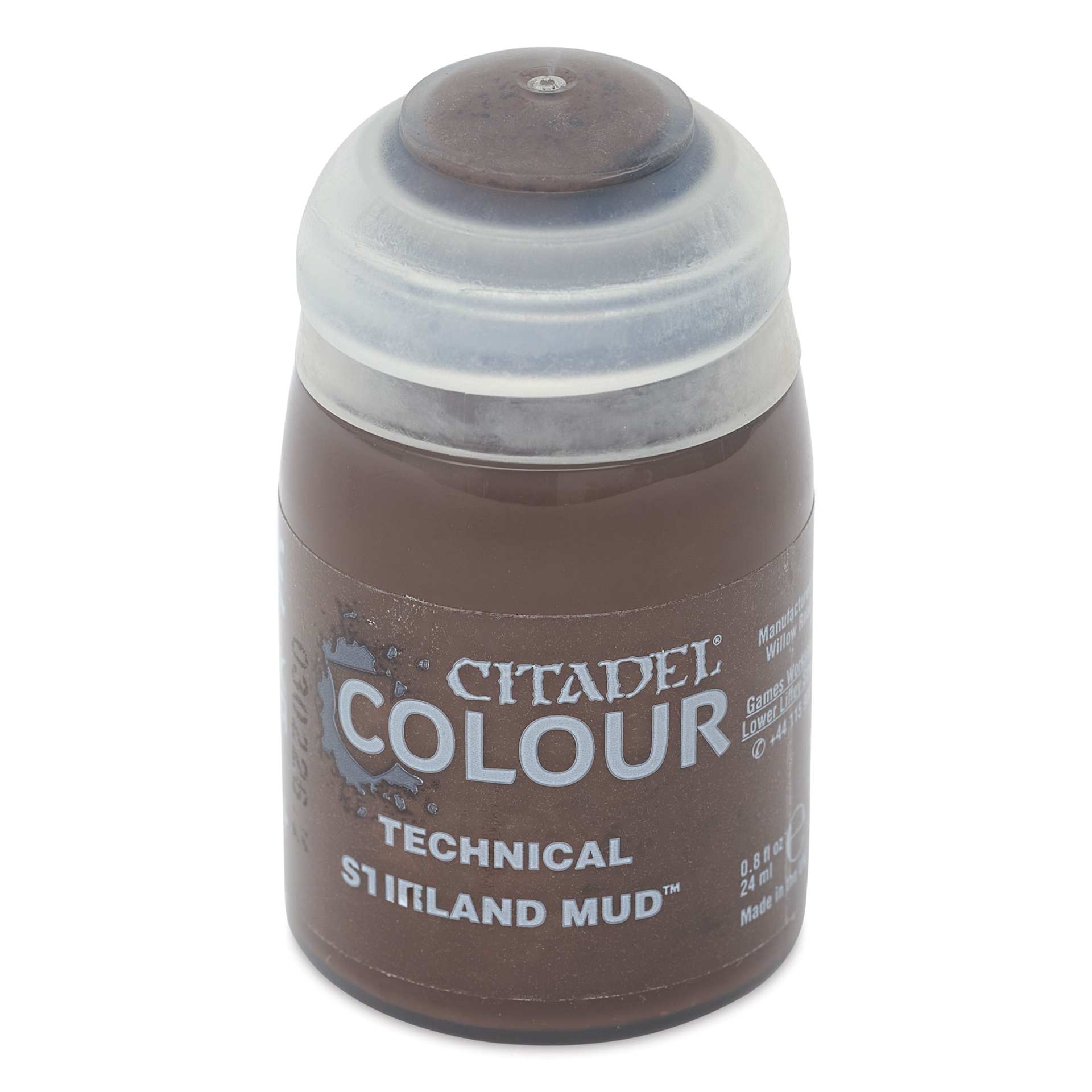 Citadel Technical Acrylic Paint - Stirland Mud, 24 ml, front of bottle