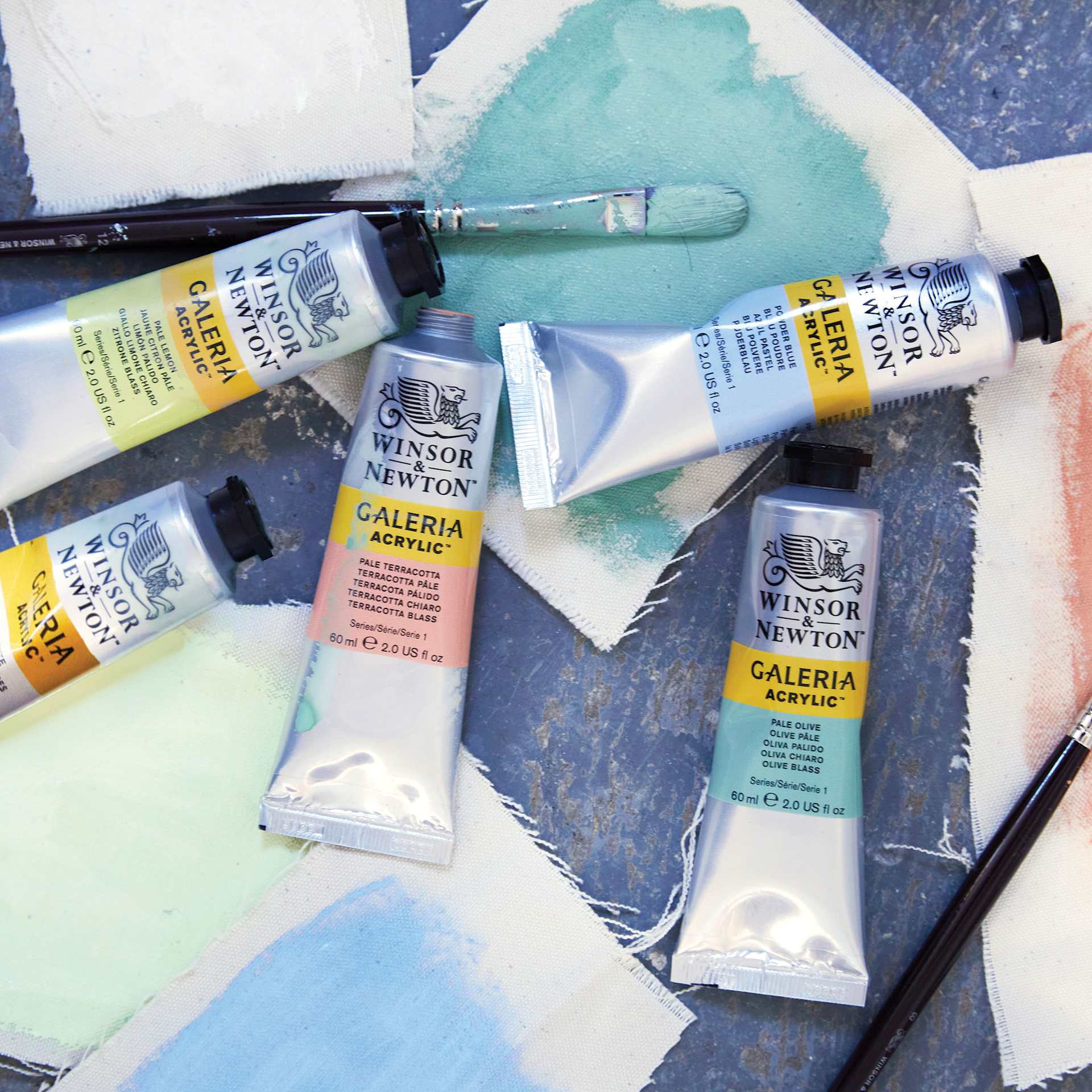 Winsor & Newton Galeria Acrylics - Set of 5, Pastel Colors, 60 ml tubes