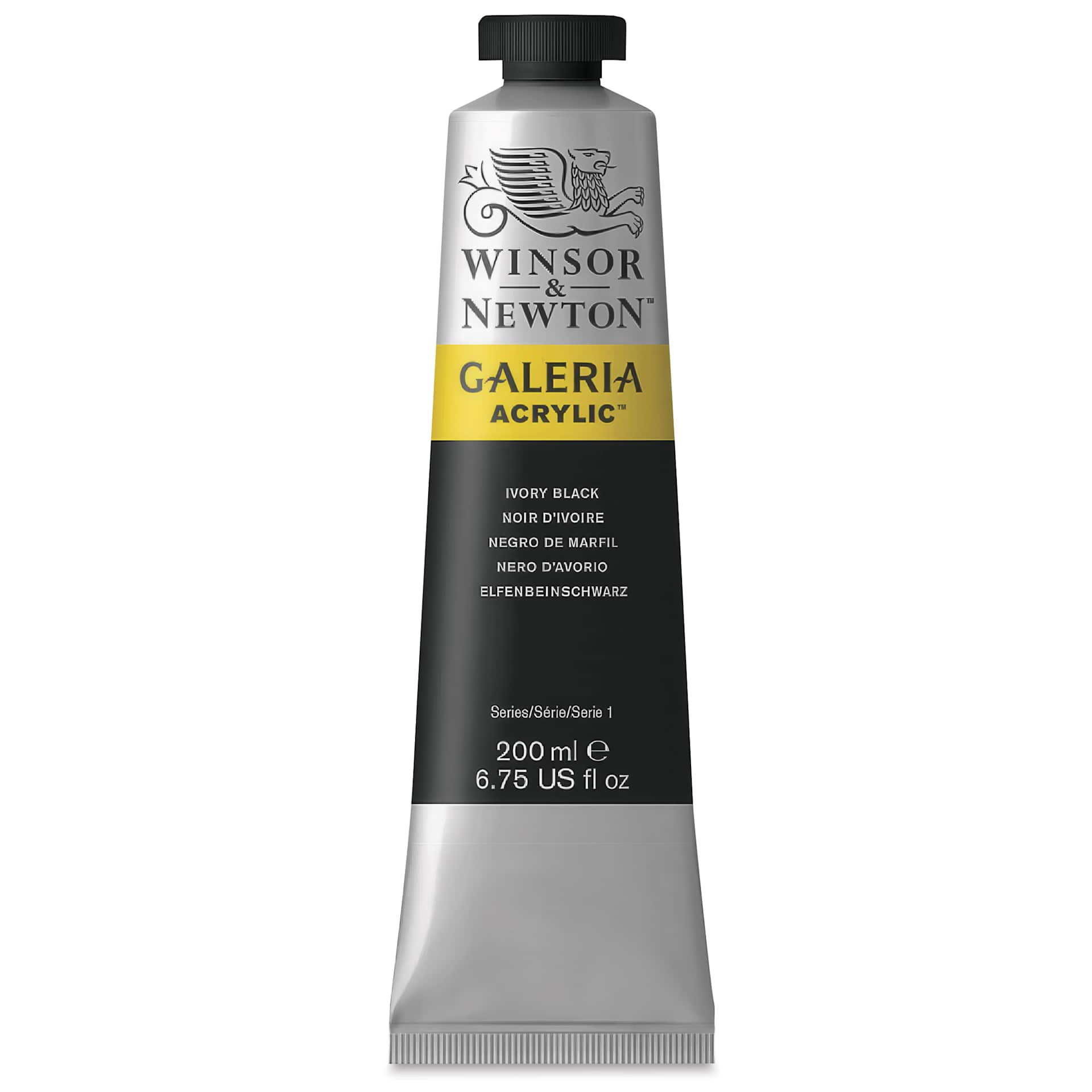Winsor & Newton Galeria Flow Acrylics - Ivory Black, 200 ml tube