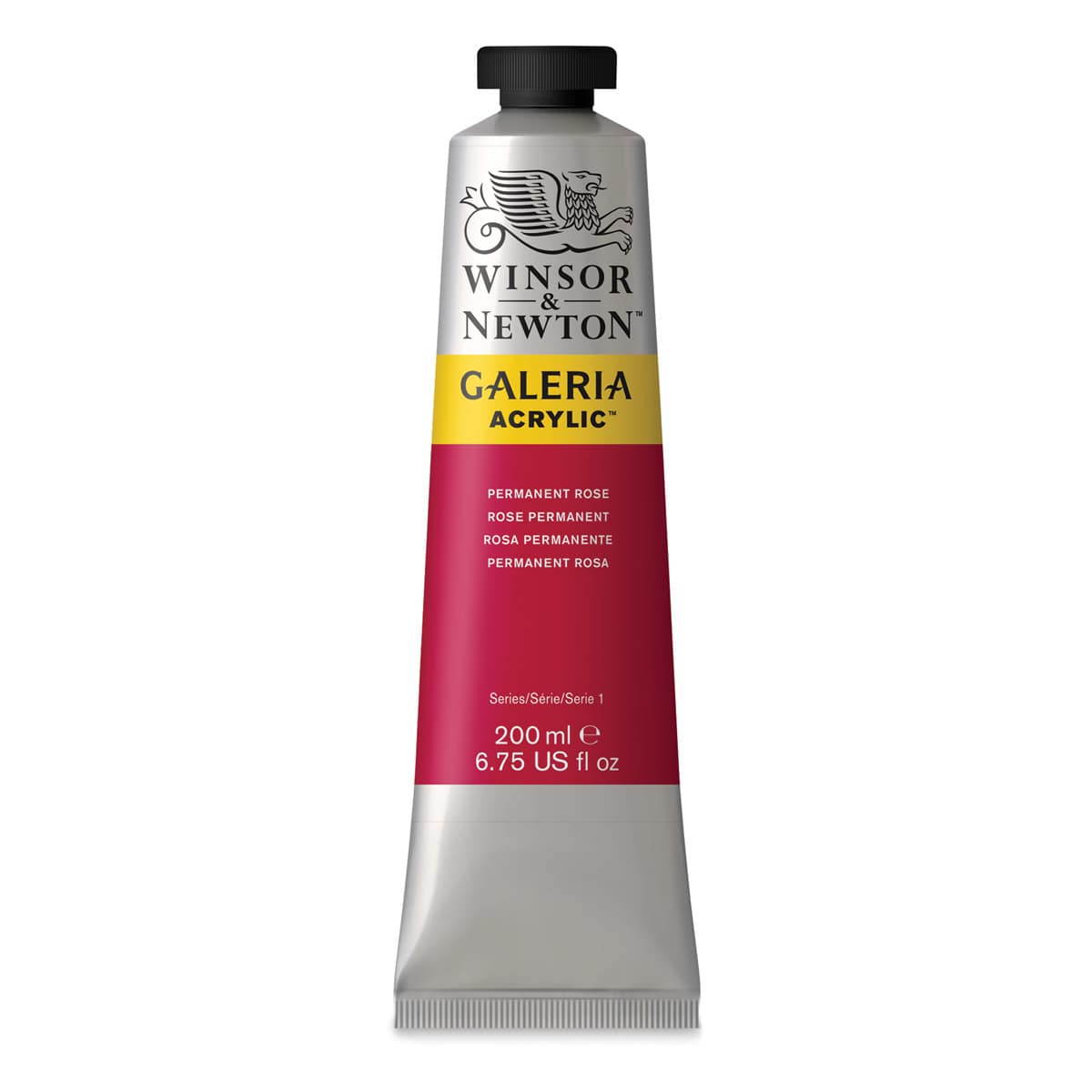 Winsor & Newton Galeria Flow Acrylics - Permanent Rose, 200 ml tube