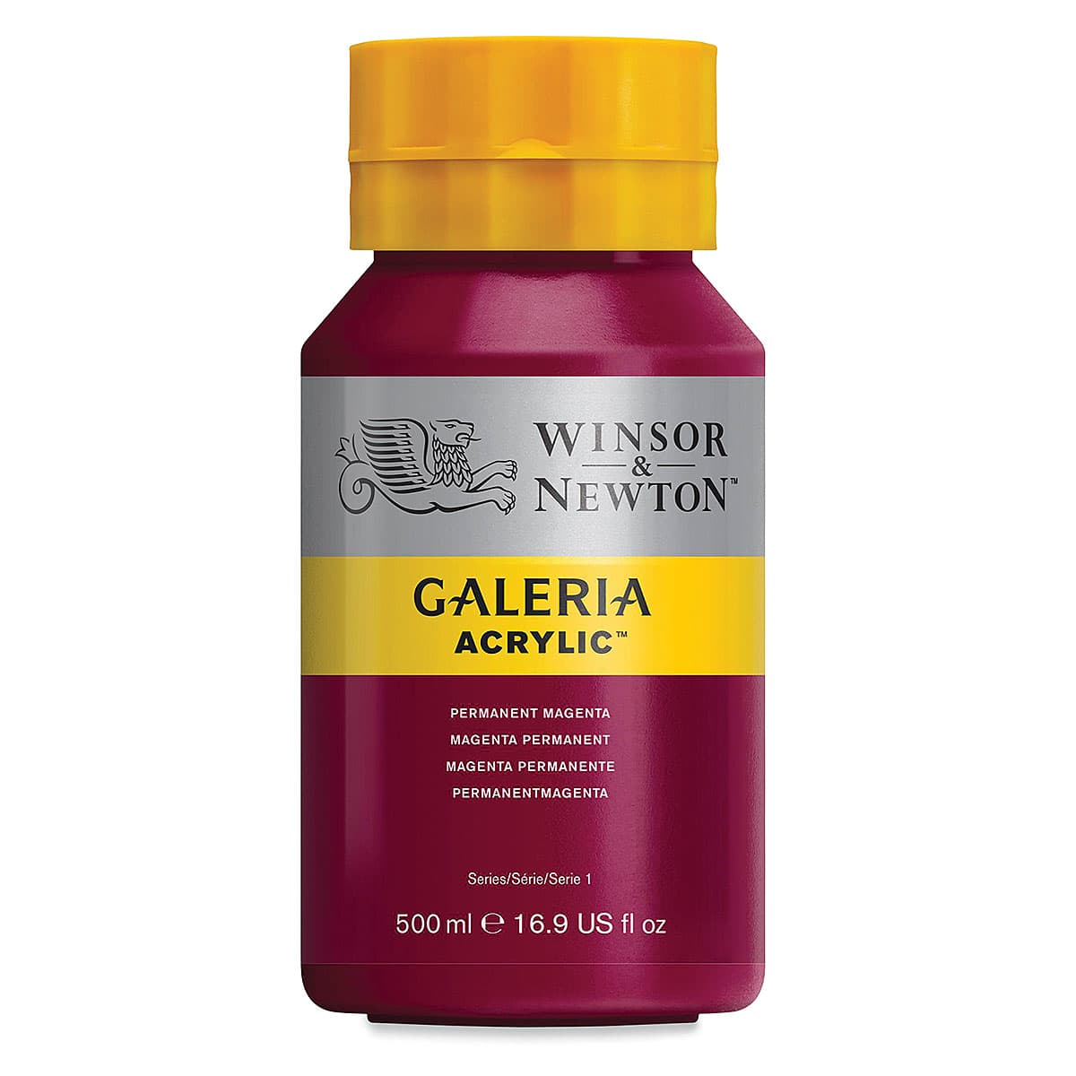 Winsor & Newton Galeria Flow Acrylics - Permanent Magenta, 500 ml tube