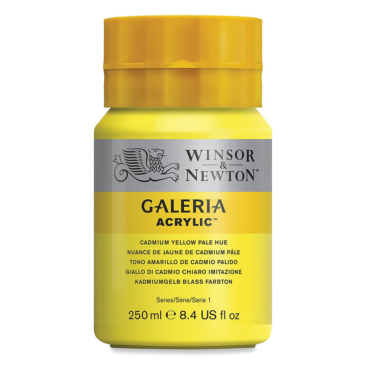 Winsor & Newton Galeria Flow Acrylics - Cadmium Yellow Pale Hue, 250 ml tube