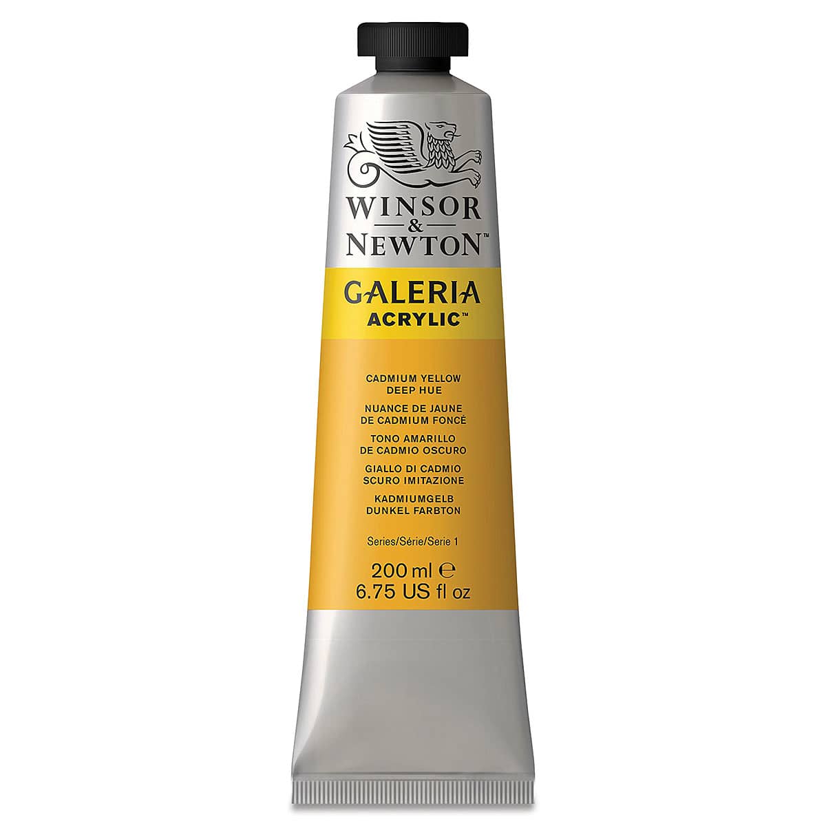 Winsor & Newton Galeria Flow Acrylics - Cadmium Yellow Deep Hue, 200 ml tube
