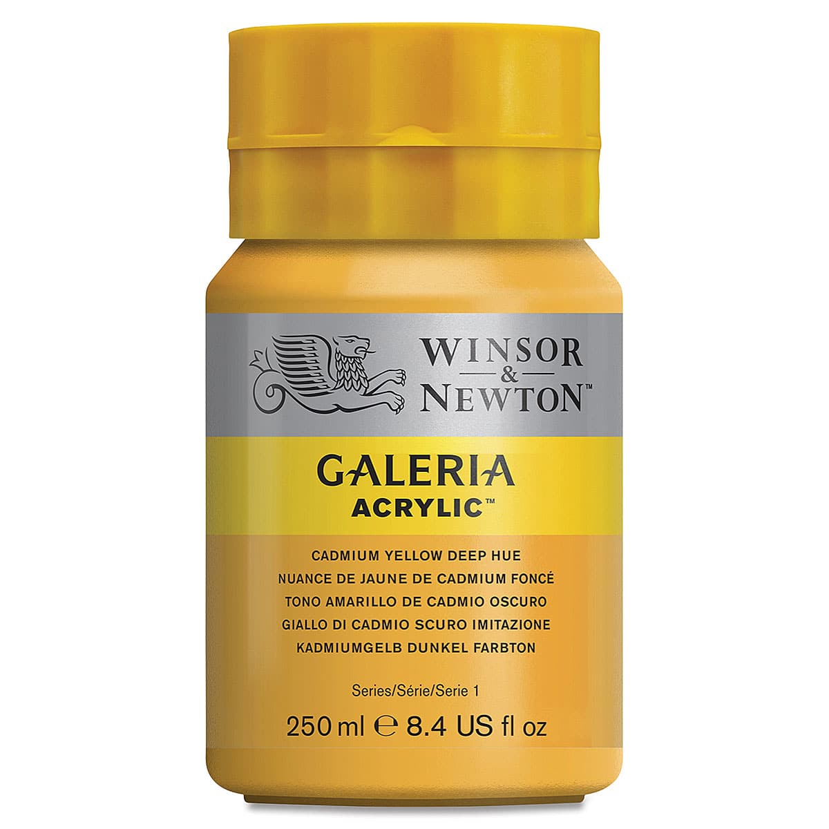 Winsor & Newton Galeria Flow Acrylics - Cadmium Yellow Deep Hue, 250 ml tube